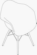 Eames Molded Fiberglass Armchair 6 Dowel Base