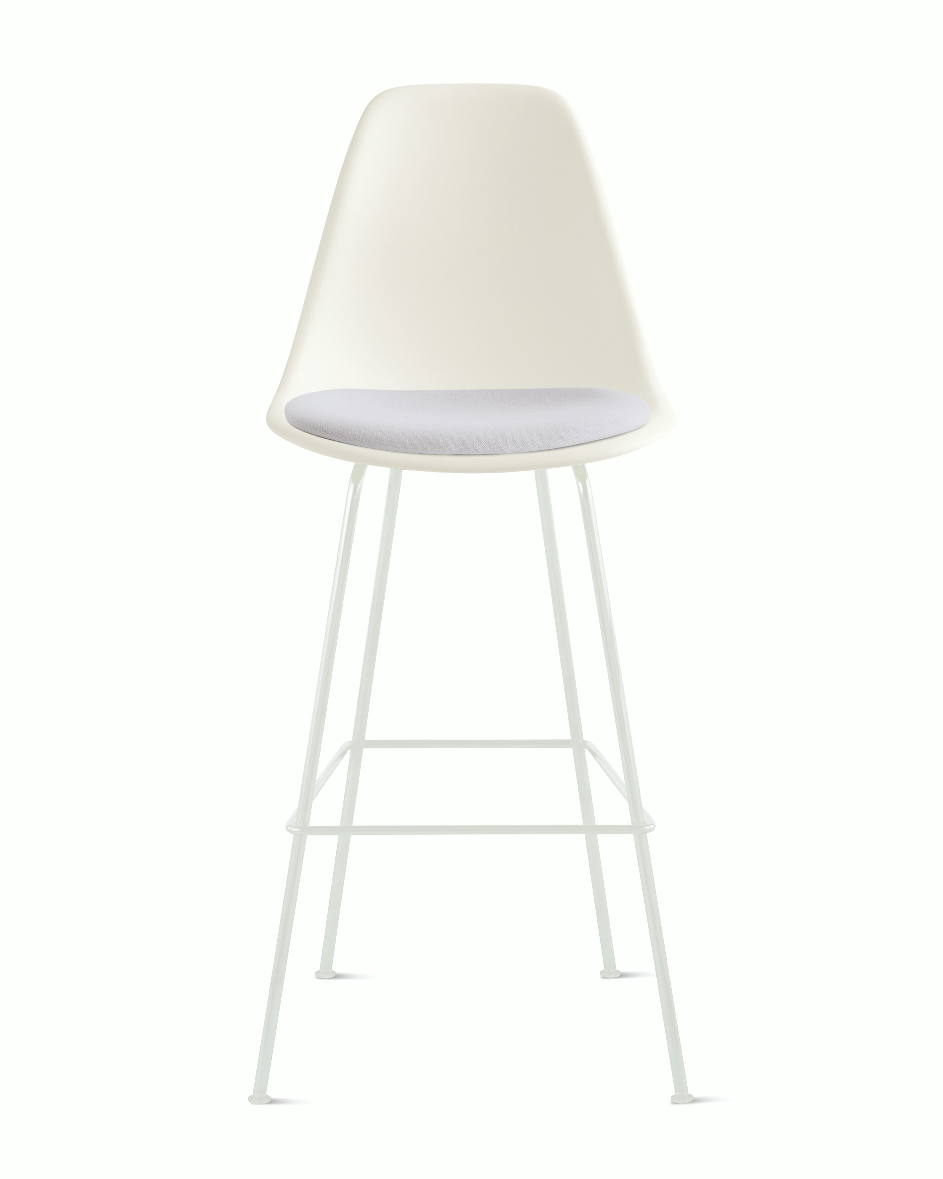 Eames Molded Plastic Stool with Seat Pad