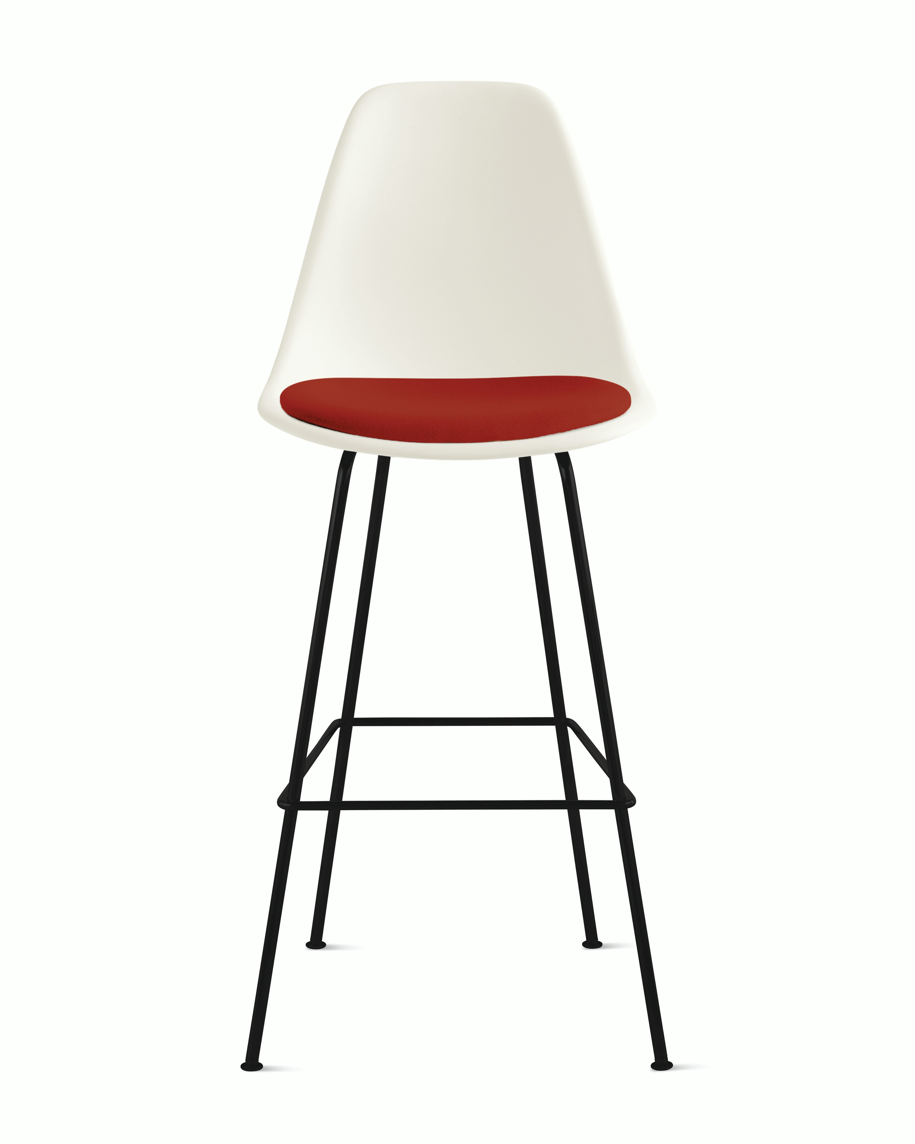 Eames Molded Plastic Stool with Seat Pad