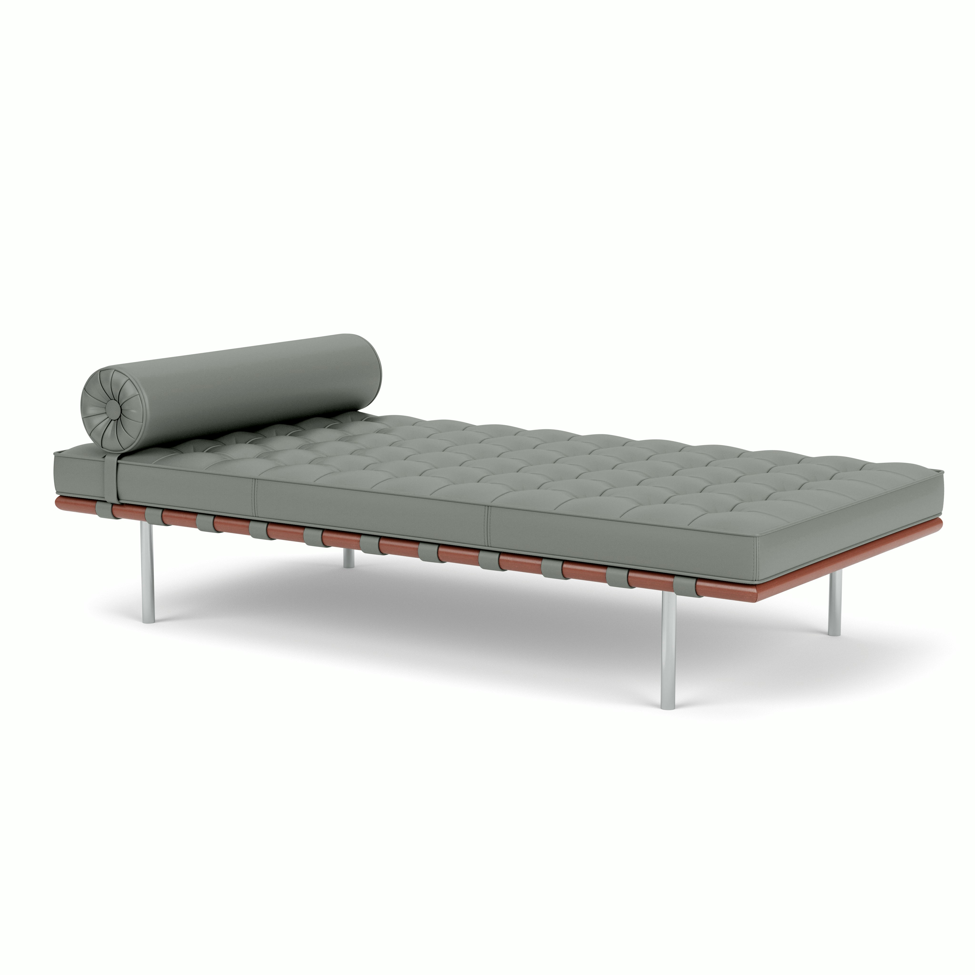 Barcelona Couch  in  Standard,  Volo Leather,  Flint,  Matching Straps