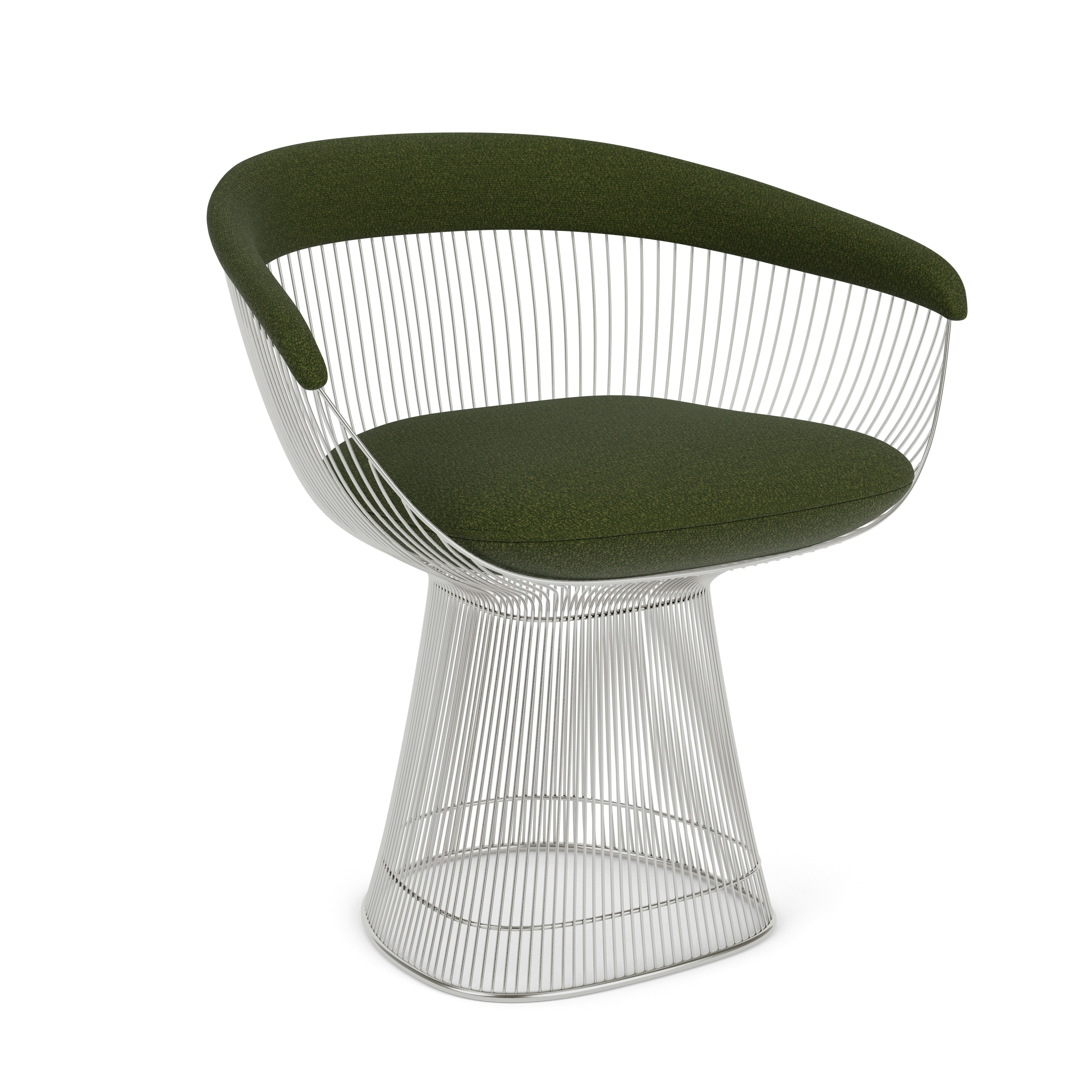 Platner Armchair - Polished Nickel, Classic Boucle, Rover