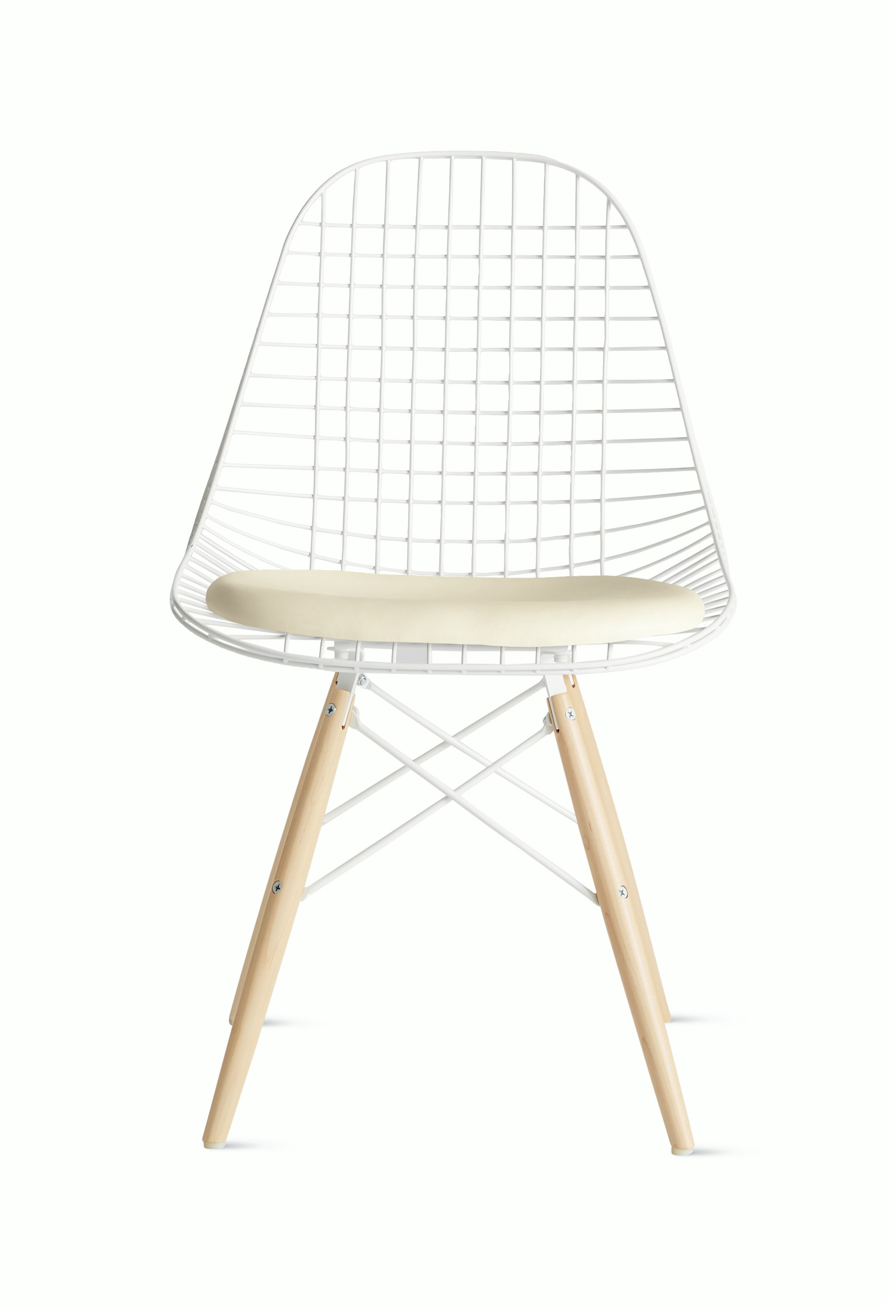 Eames Dowel-Leg Wire Chair with Seat Pad (DKW.5)