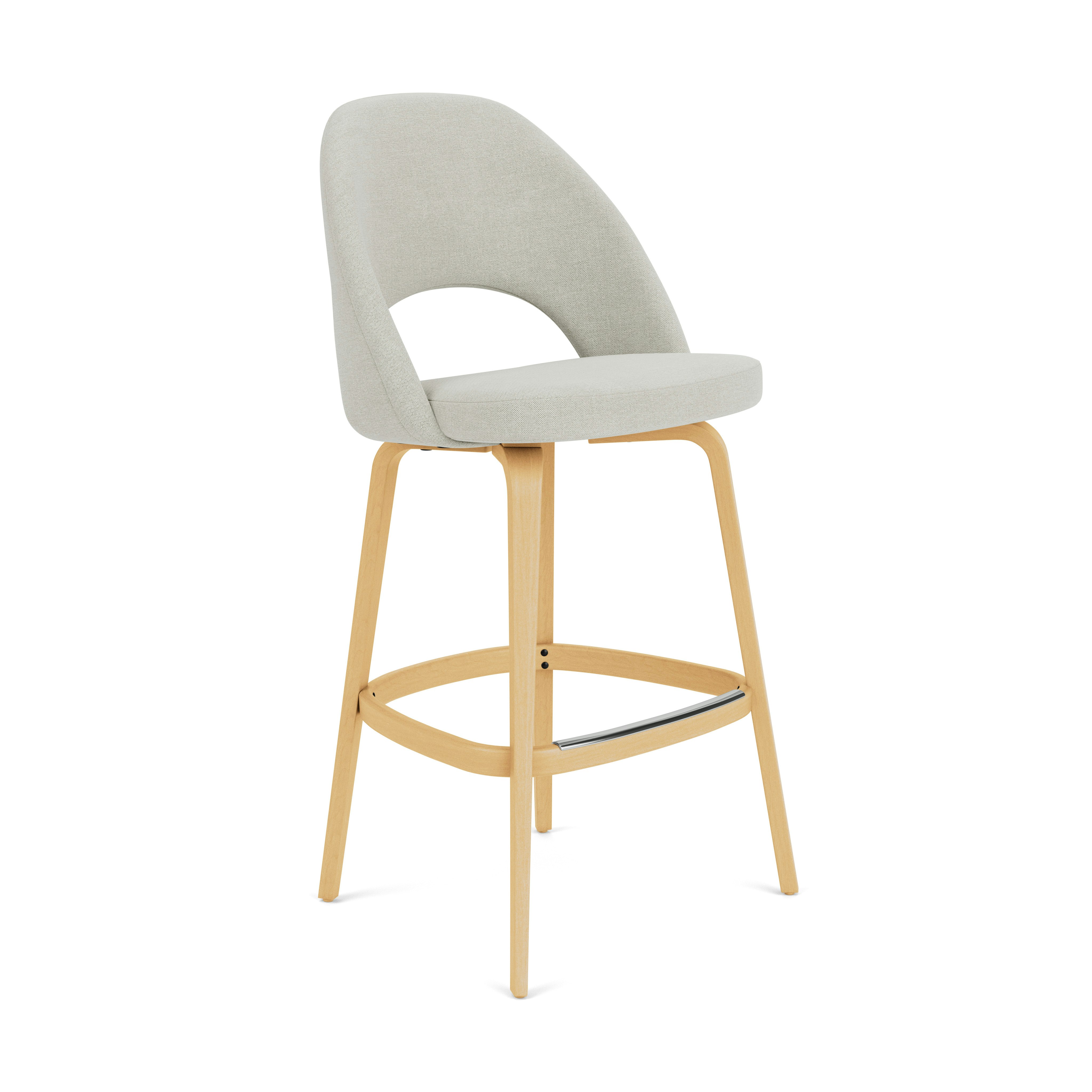 Saarinen Executive Stool - Bar Height, Crossroad, Gravel, Oak
