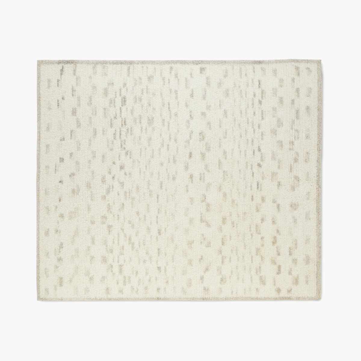 Marl Handwoven Moroccan Wool Rug Marl Handwoven Moroccan Wool Rug, Cream