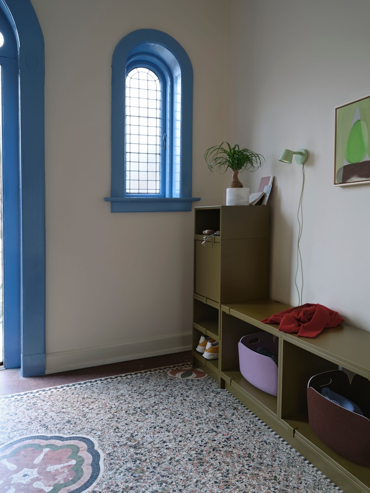 Stacked Hallway Storage