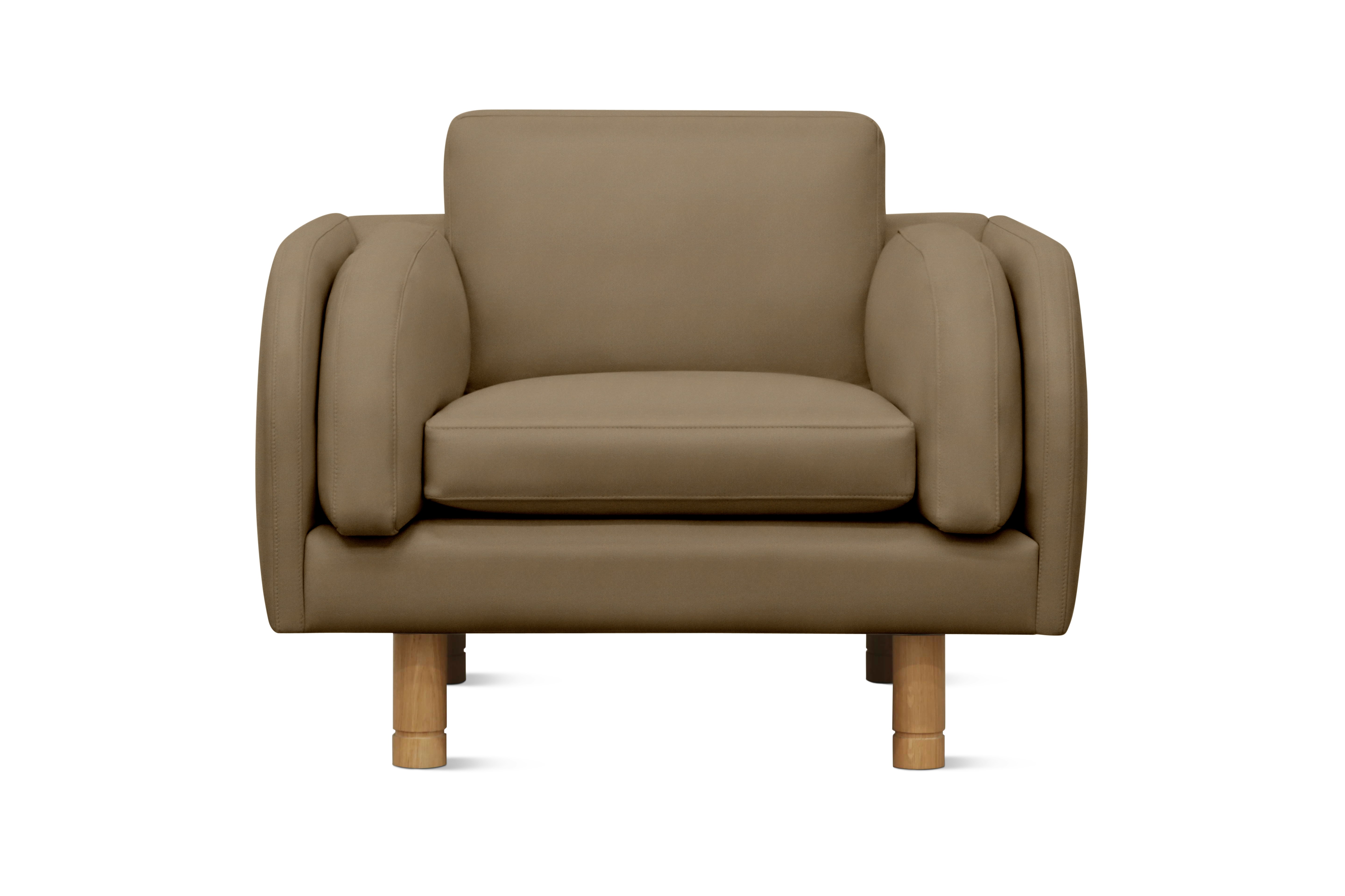 Moreno Lounge Chair - Marquis Velvet,  Cocoa,  Oak