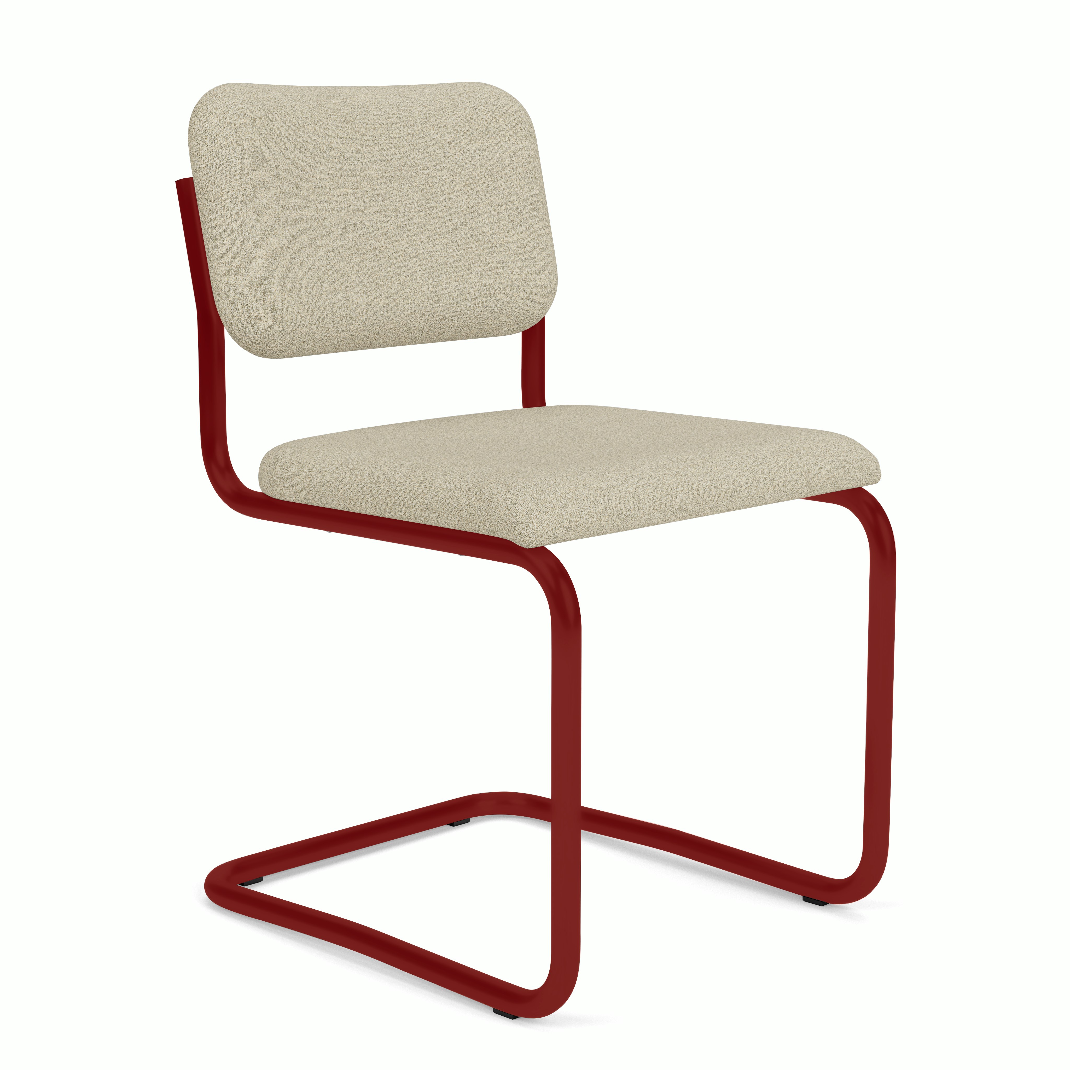 Cesca Upholstered Chair - Side Chair ,  Fully upholstered,   tempest,  calm,  red frame
