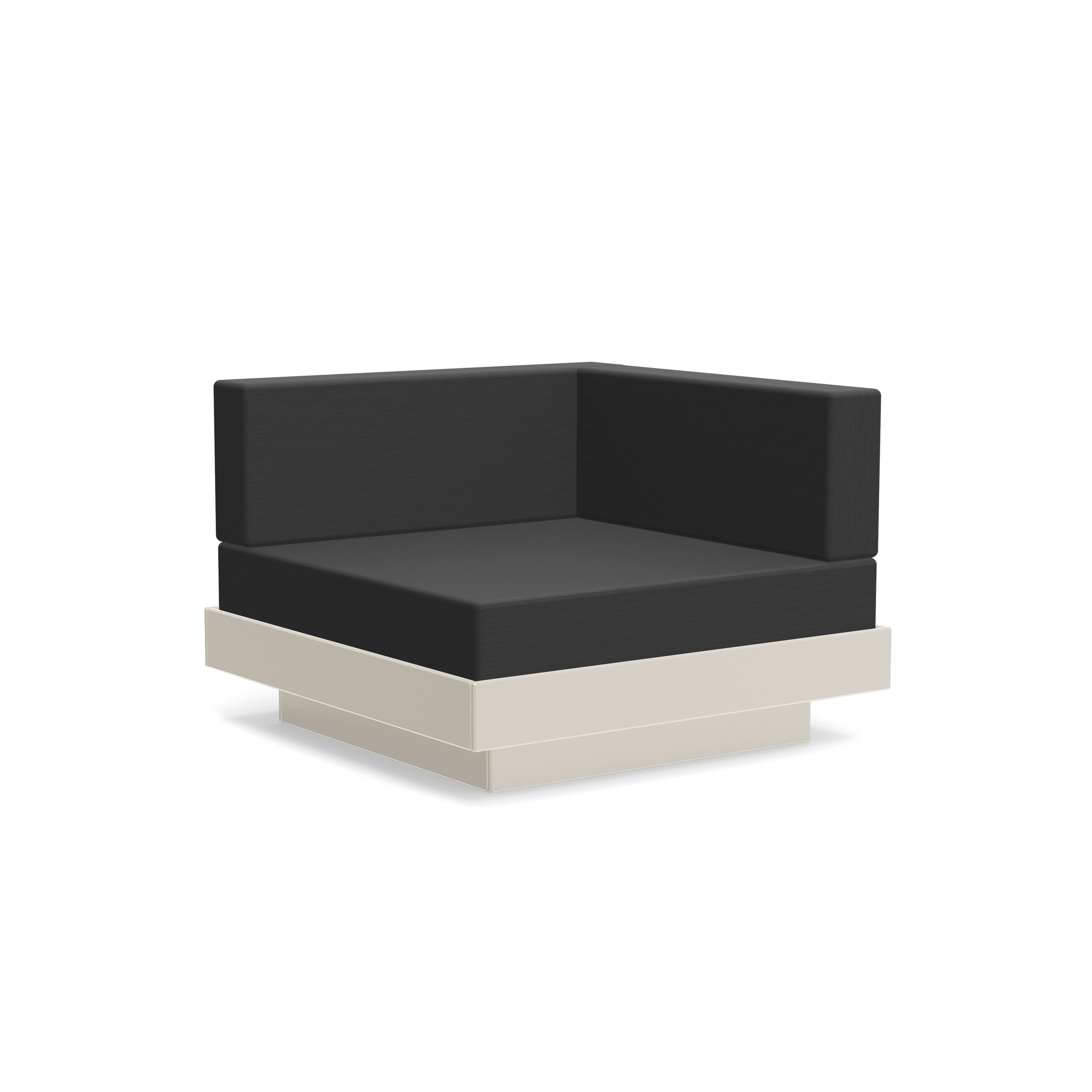 Platform One Sectional Corner - Fog Frame,  Charcoal Cushions