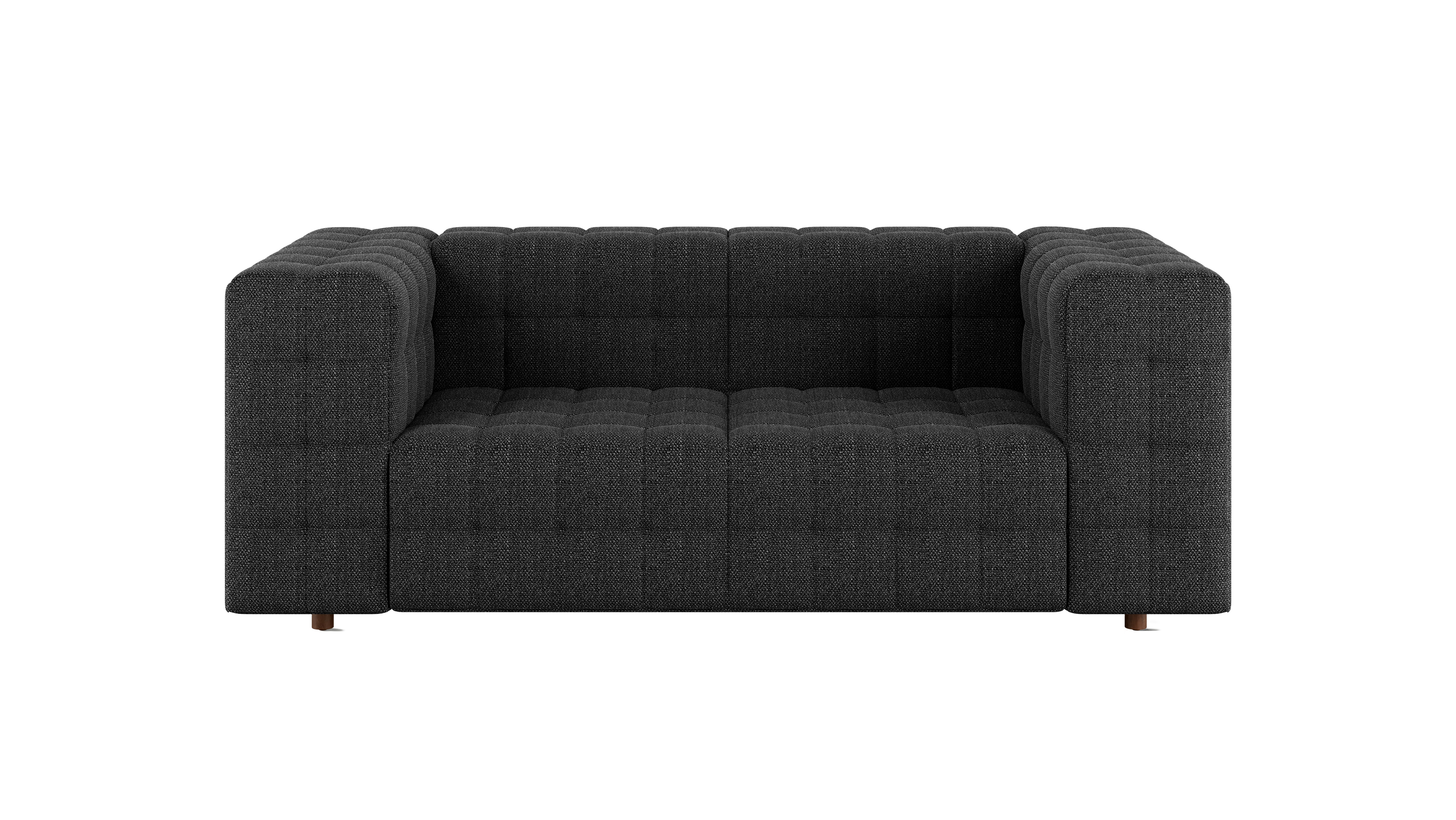 Rapport Sofa 2 Seater in Capri Graphite with Walnut Legs