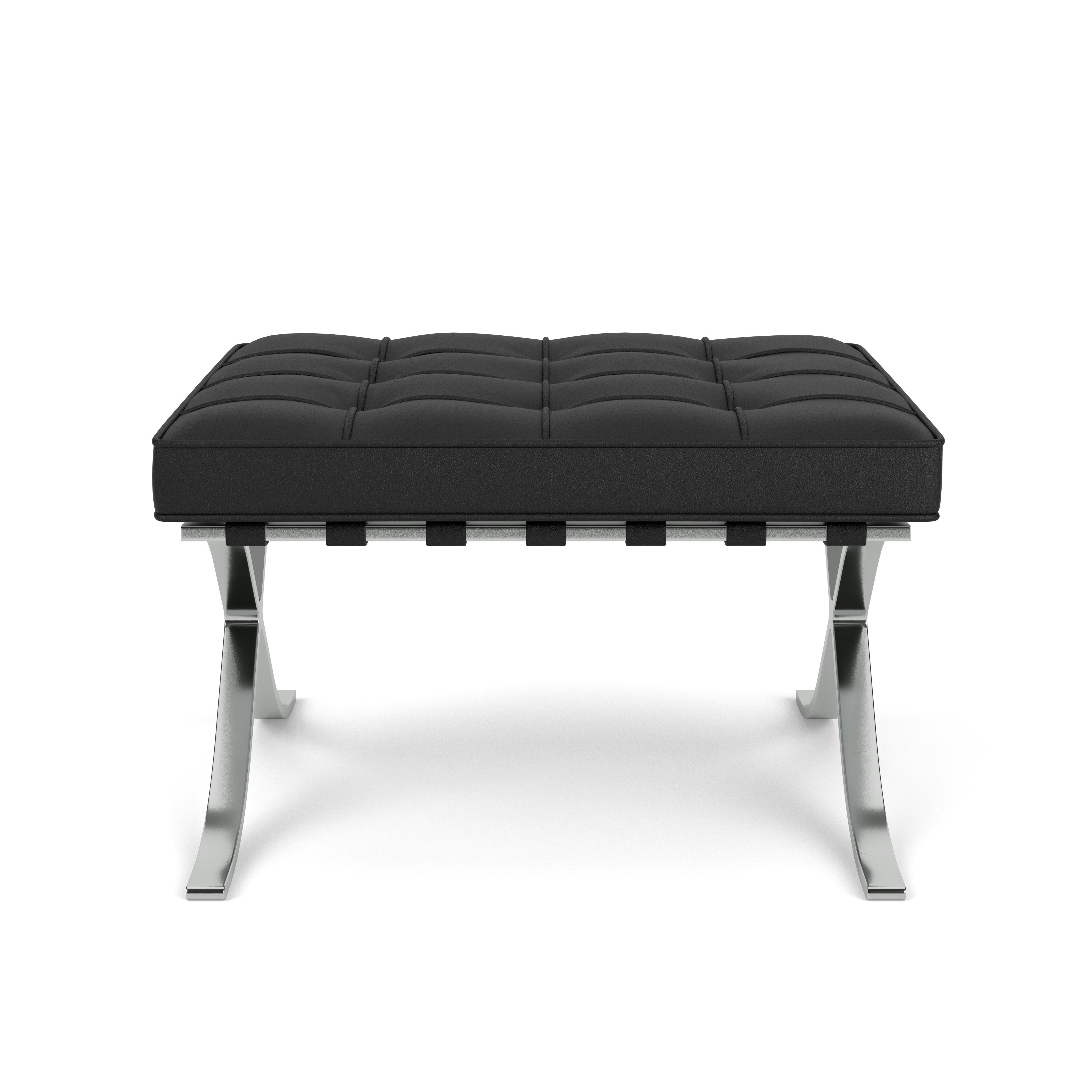 Barcelona Stool - Chrome, Volo Leather, Black