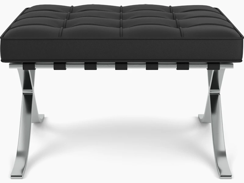 Barcelona Stool - Chrome, Volo Leather, Black