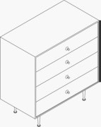 Nelson Thin Edge 4-Drawer Chest