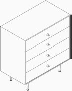 Nelson Thin Edge 4-Drawer Chest