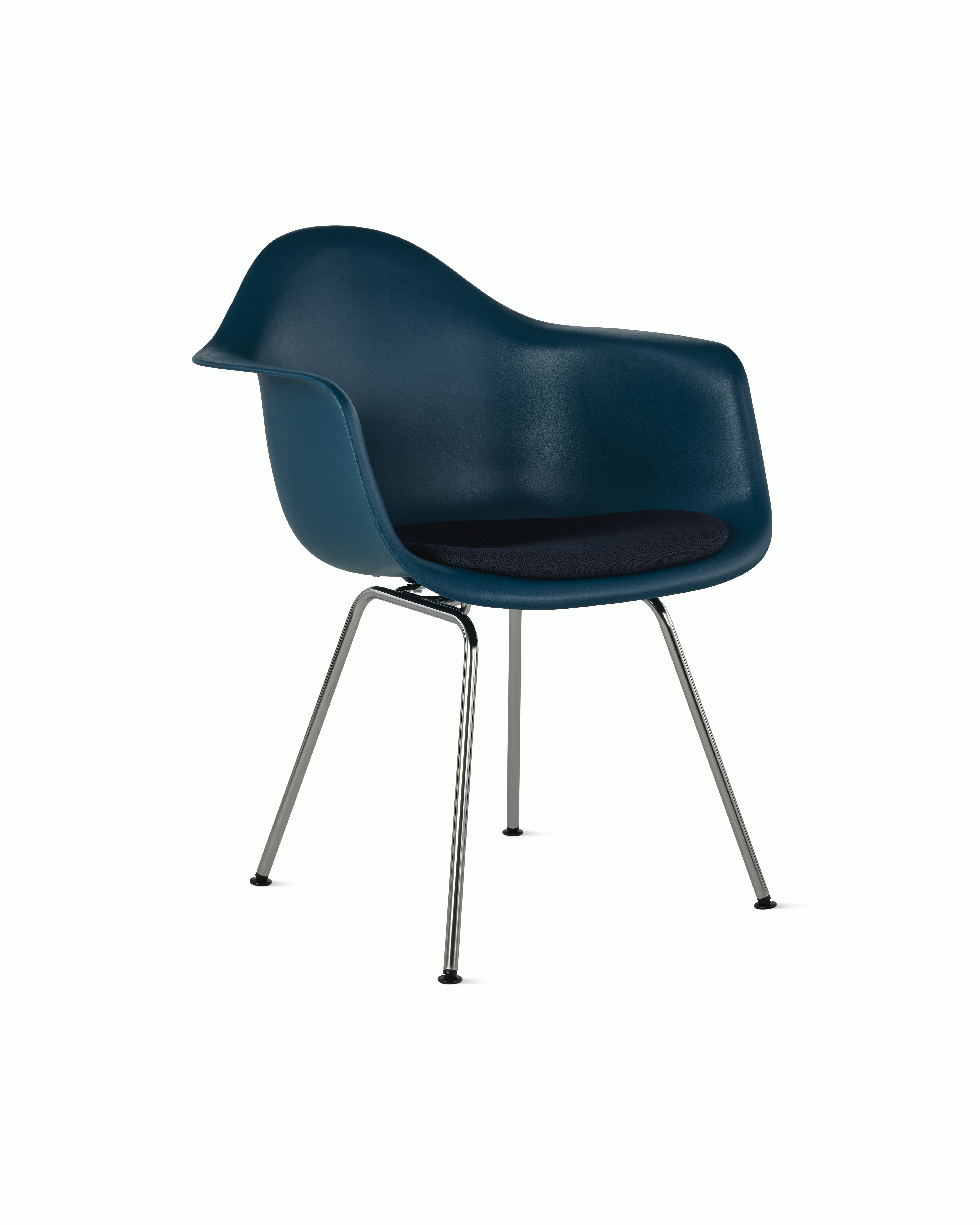 Eames Molded Plastic Armchair with Seat Pad