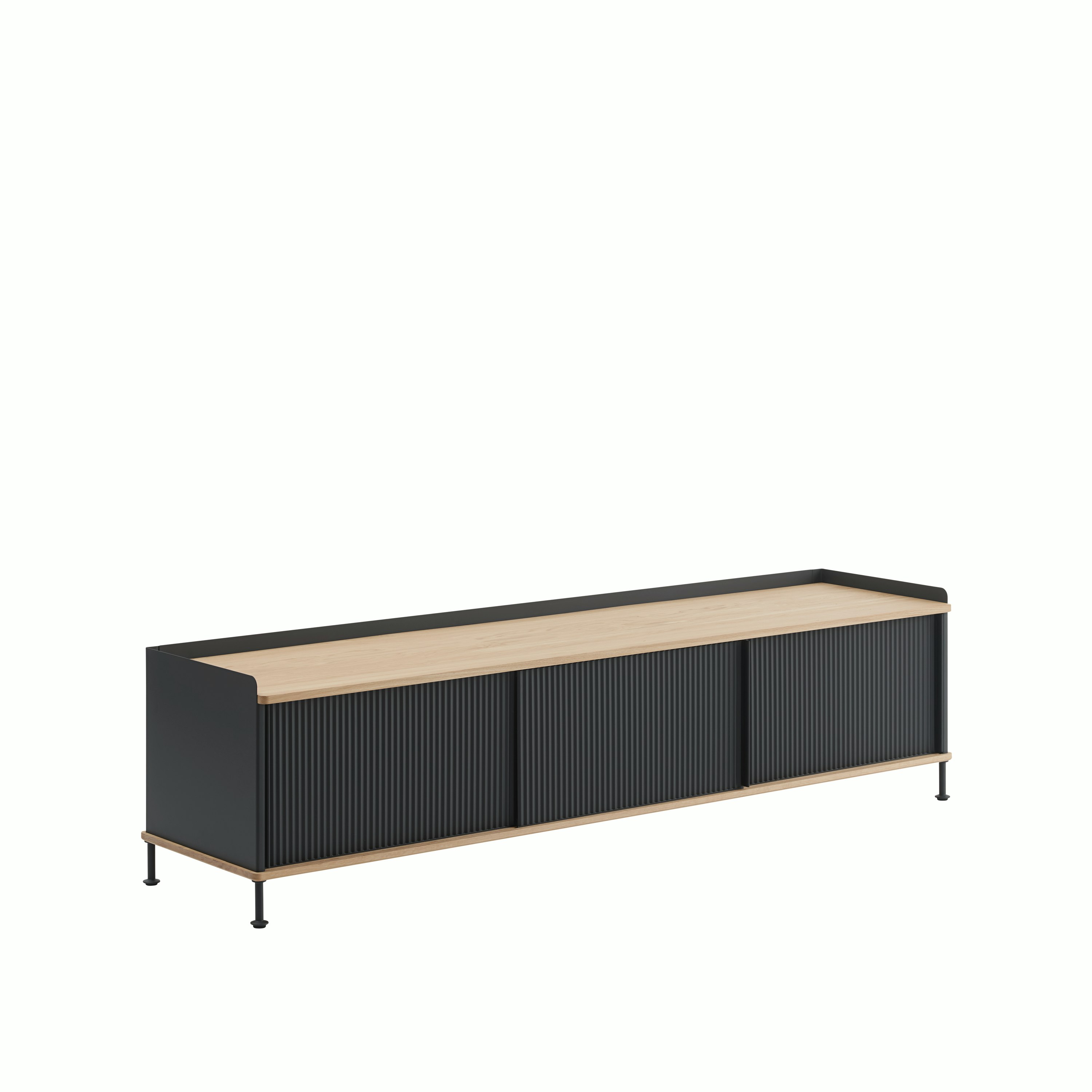 Enfold sideboard 186x45 h48 oak anthracite black side