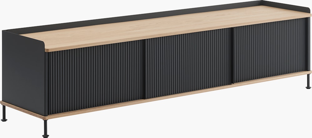 Enfold sideboard 186x45 h48 oak anthracite black side