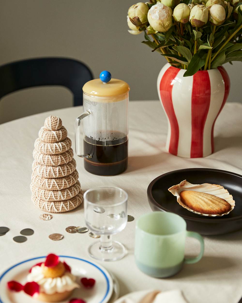 French Press Brewer, Sobremesa Vase, Sobremesa Serving Bowl
