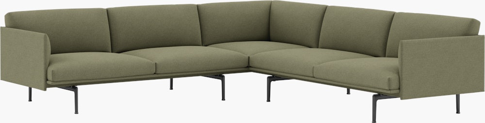 Outline Corner Sectional - Ocean,  21 Evergreen