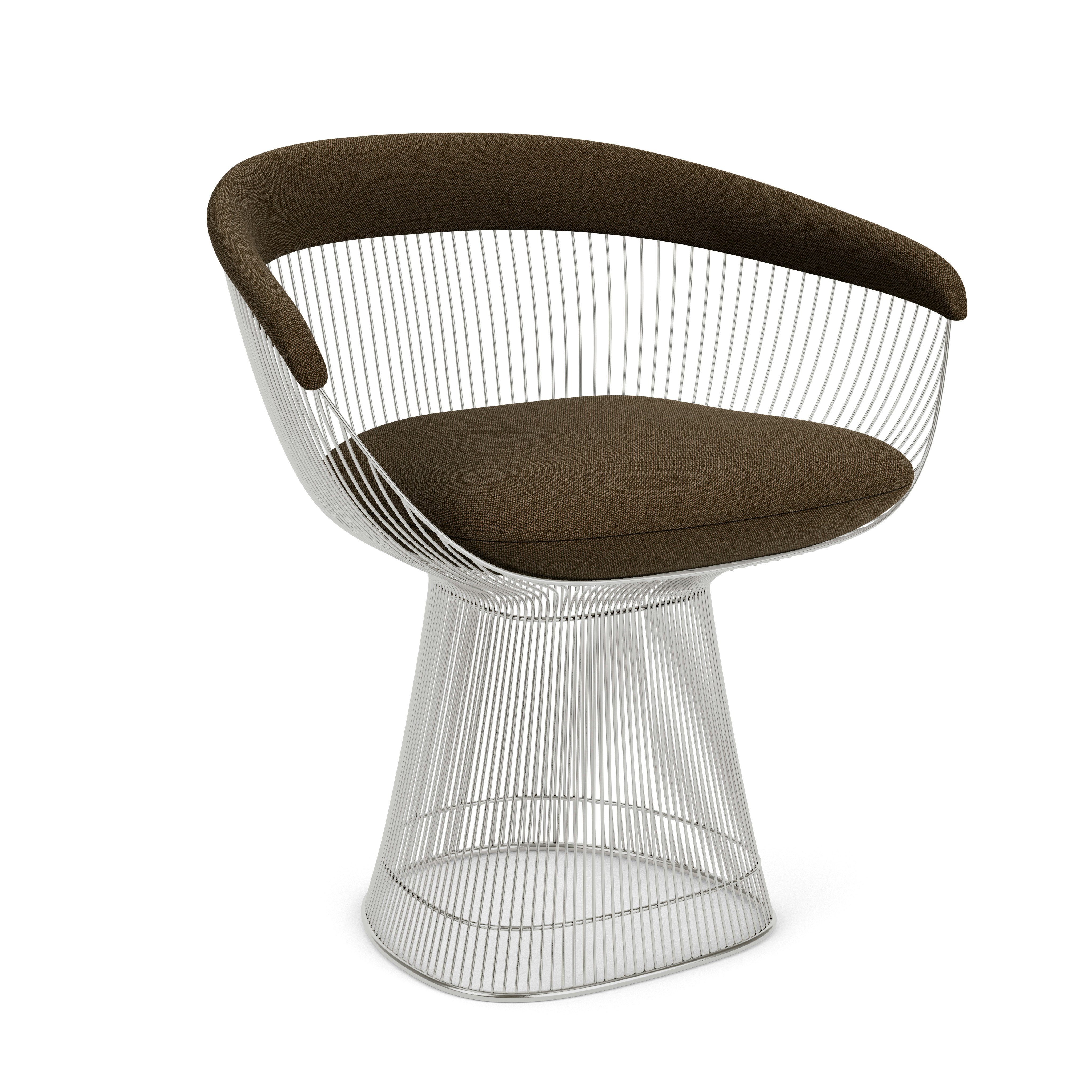 Platner Armchair - Polished Nickel, Hourglass, Mocha