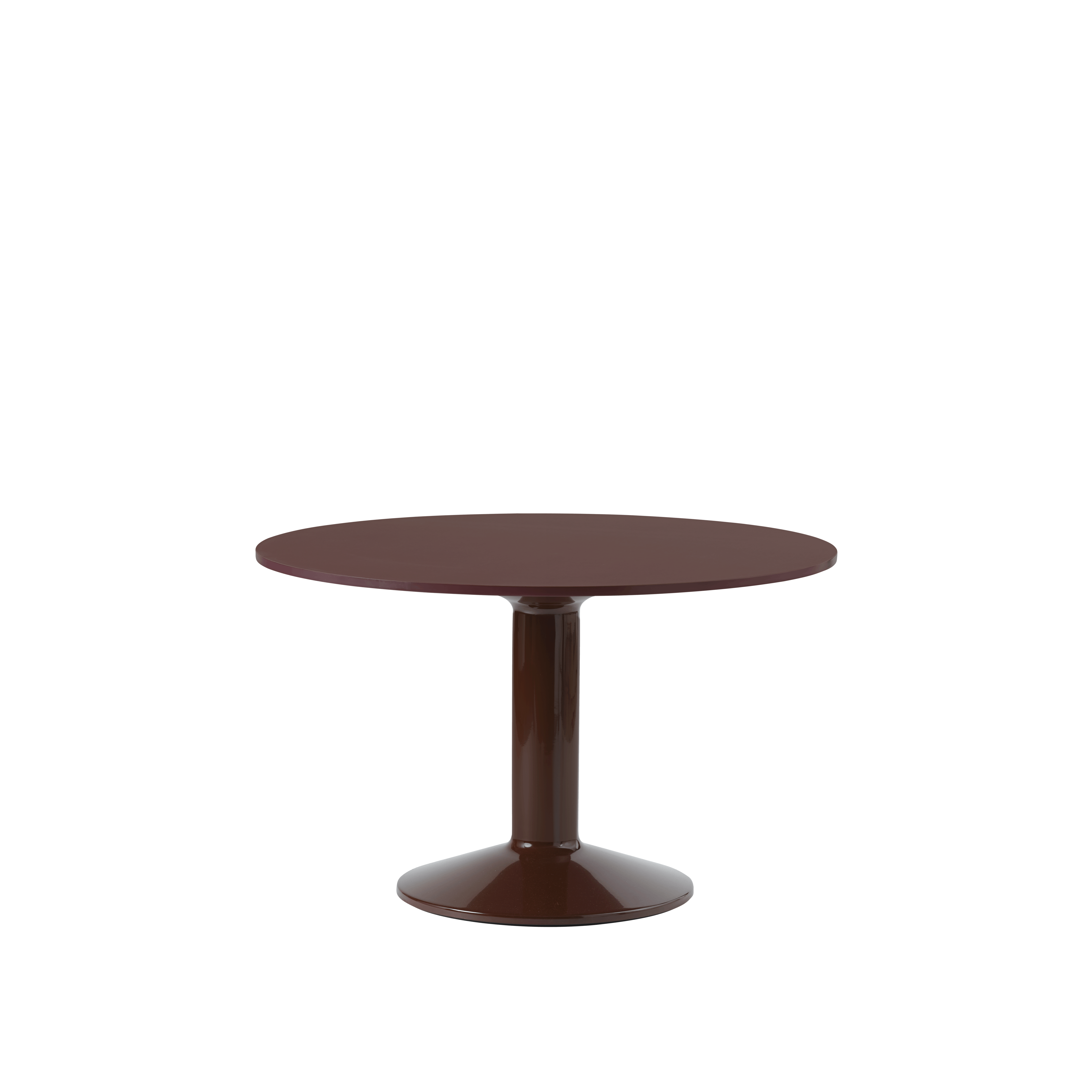 Midst Table - 47.25", Dark Red Linoleum / Dark Red"