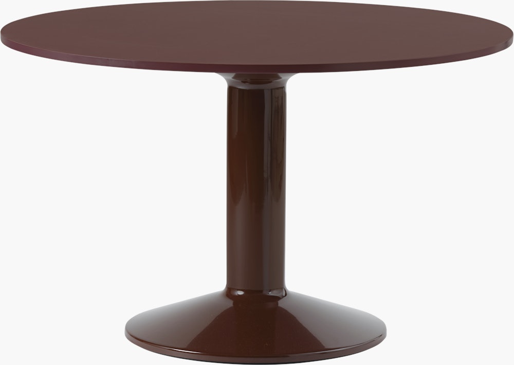Midst Table - 47.25", Dark Red Linoleum / Dark Red"