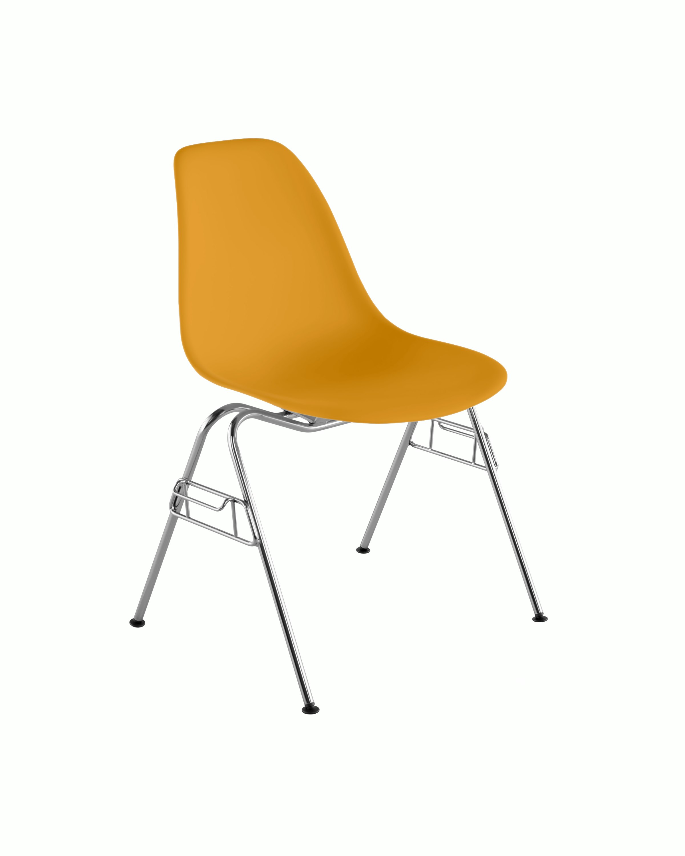 Eames Molded Plastic Side Chair,  Stacking Base