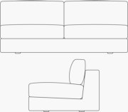 Armless - 1" Block Leg