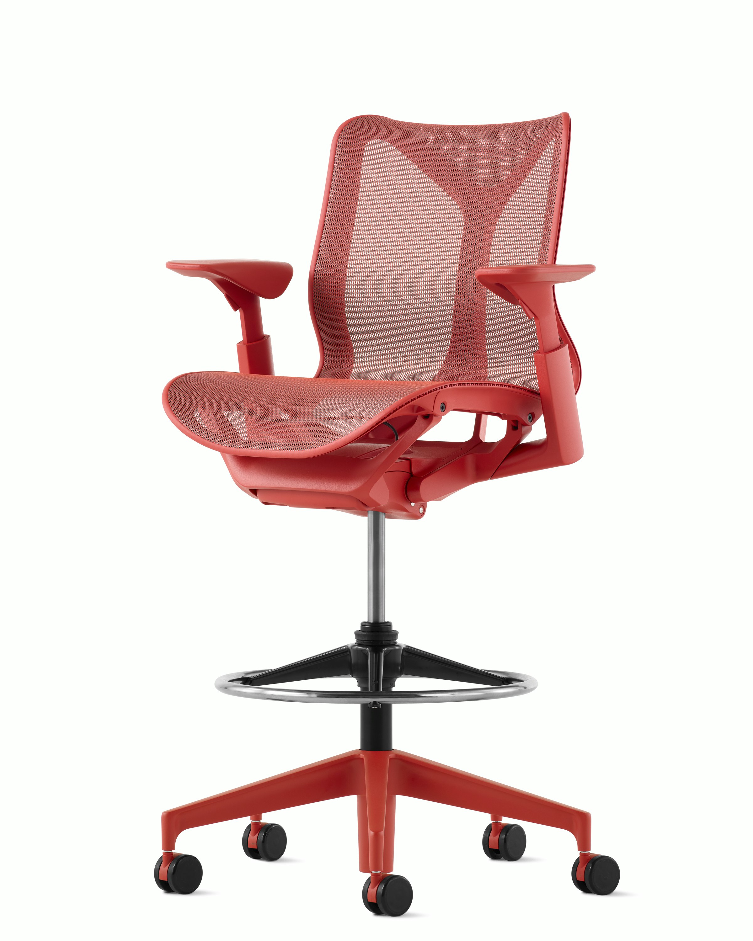 A canyon Cosm Stool with height-adjustable arms.