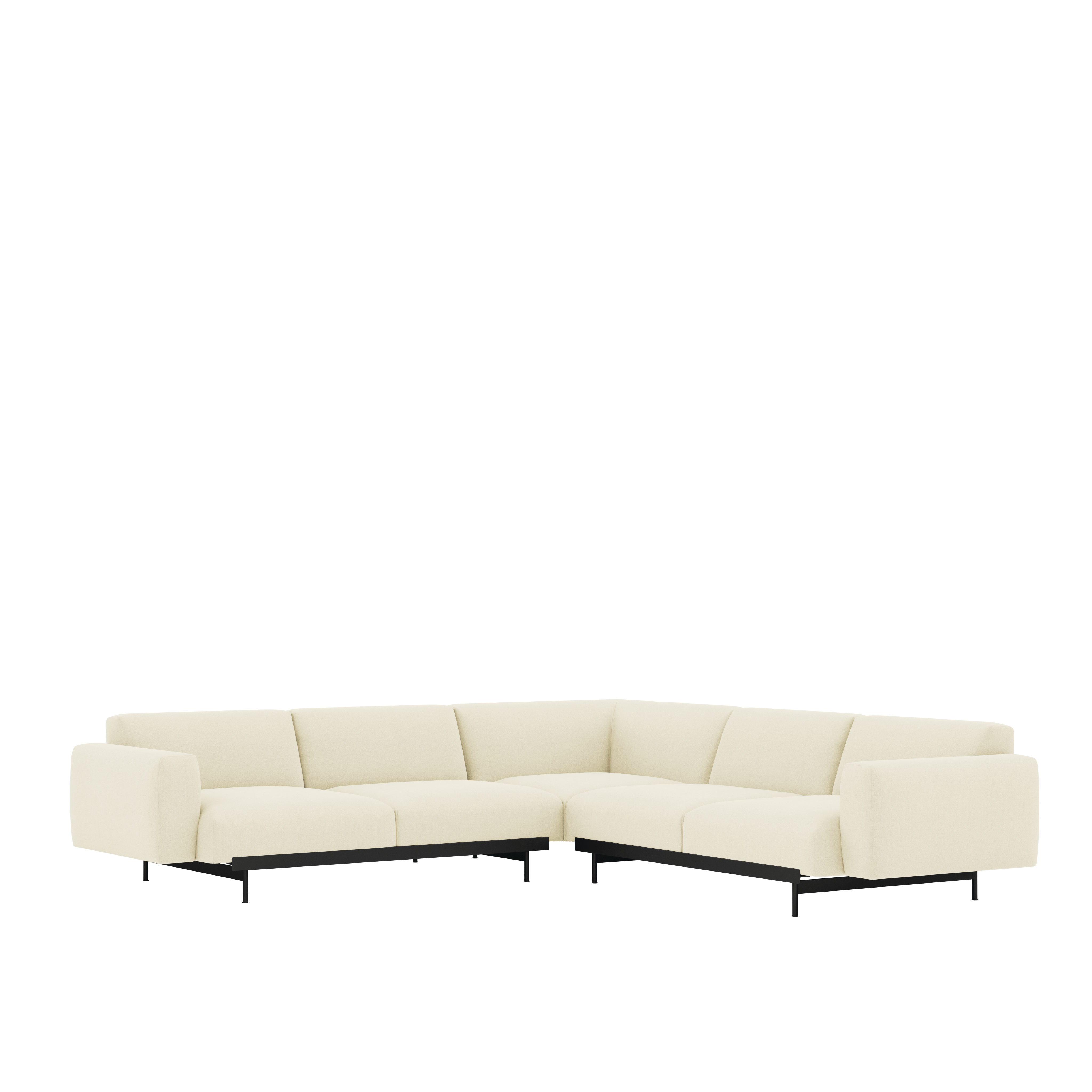 In Situ Corner Sectional, Vidar, 1511-Cream, Black