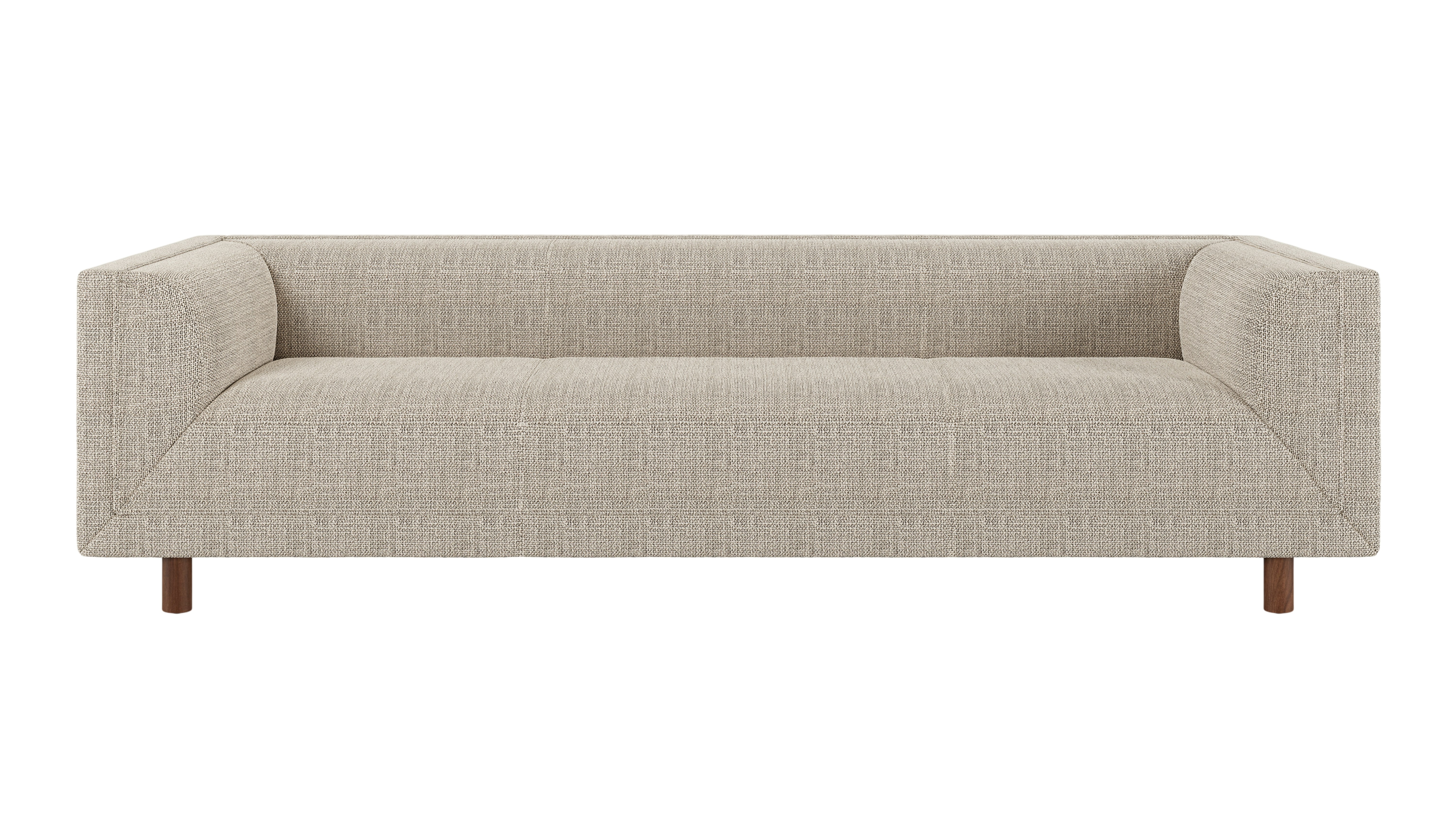 Rolled Arm Sofa 96,  Capri,  Stone,  Walnut