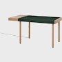 Leatherwrap Sit-to-Stand Desk, 1 Drawer Left