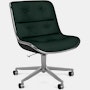Pollock Executive Side Chair - 5 Star,  Polished Aluminum,  Volo Leather,  Arbor Shade