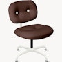 Morrison Hannah Occasional Chair - Without Arms,  Amalfi Leather,  Corsano,  White,  Glides FSC Certified