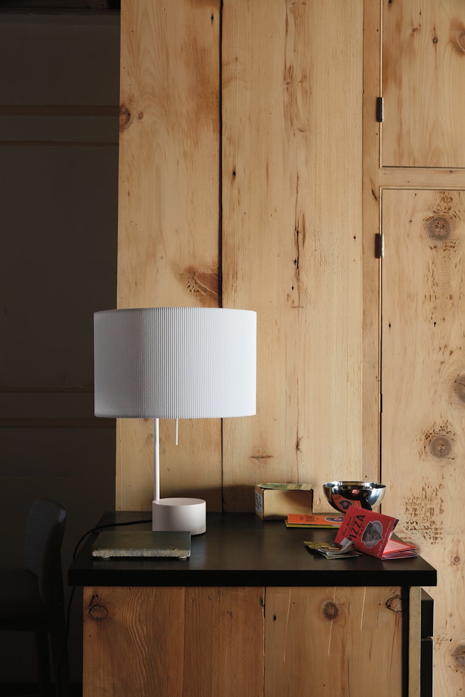 Pleat Drum Table Lamp