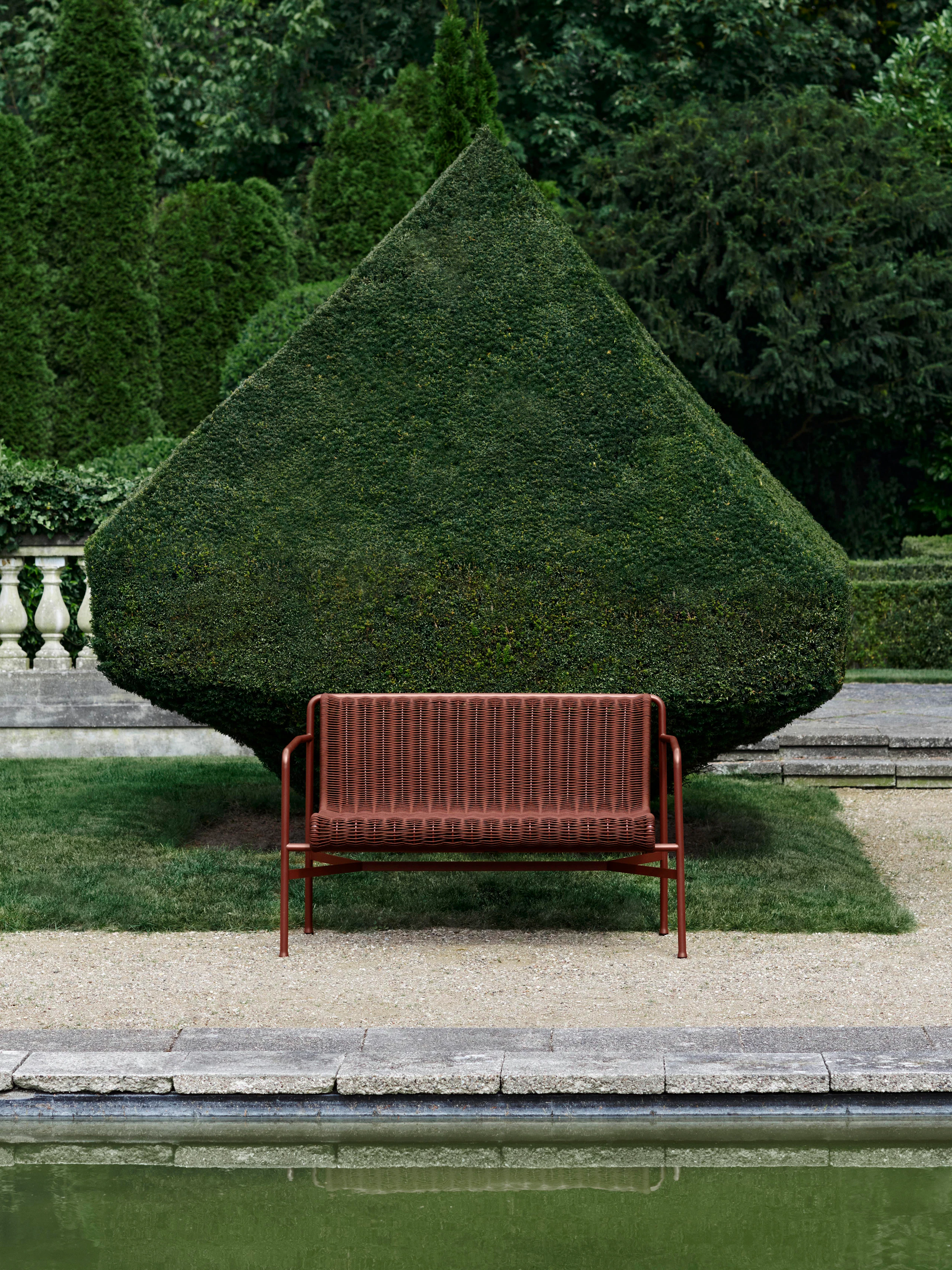 Palissade Cord Dining Bench - Iron Red