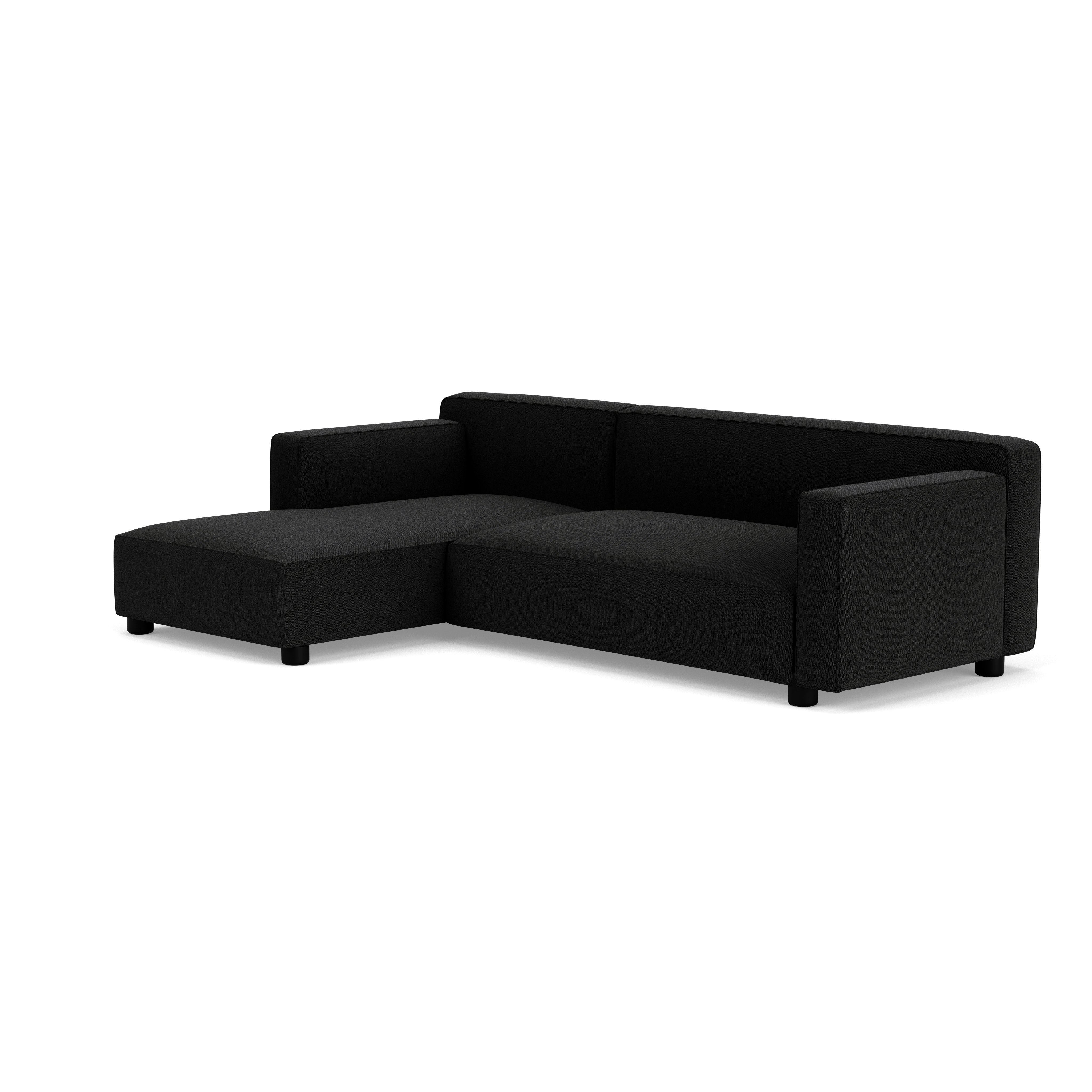 Barber Osgerby Asymetric Sectional - Right, Hourglass, Caviar, Jet Black