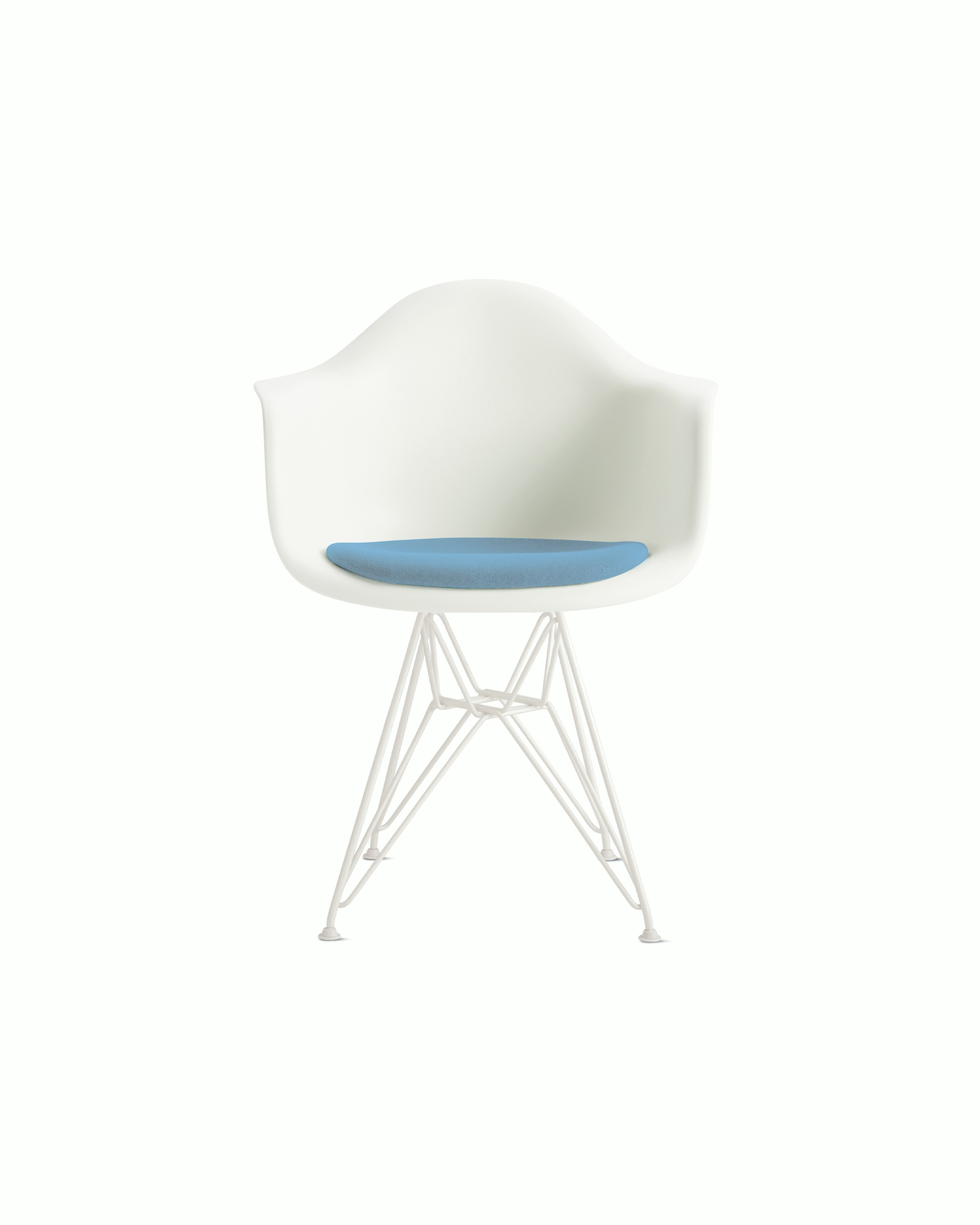 Eames Molded Plastic Armchair with Seat Pad