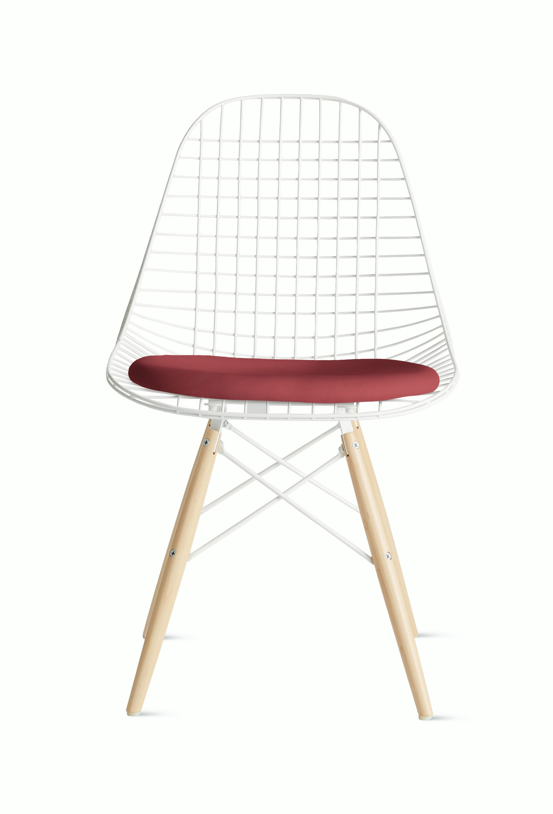 Eames Dowel-Leg Wire Chair with Seat Pad (DKW.5)