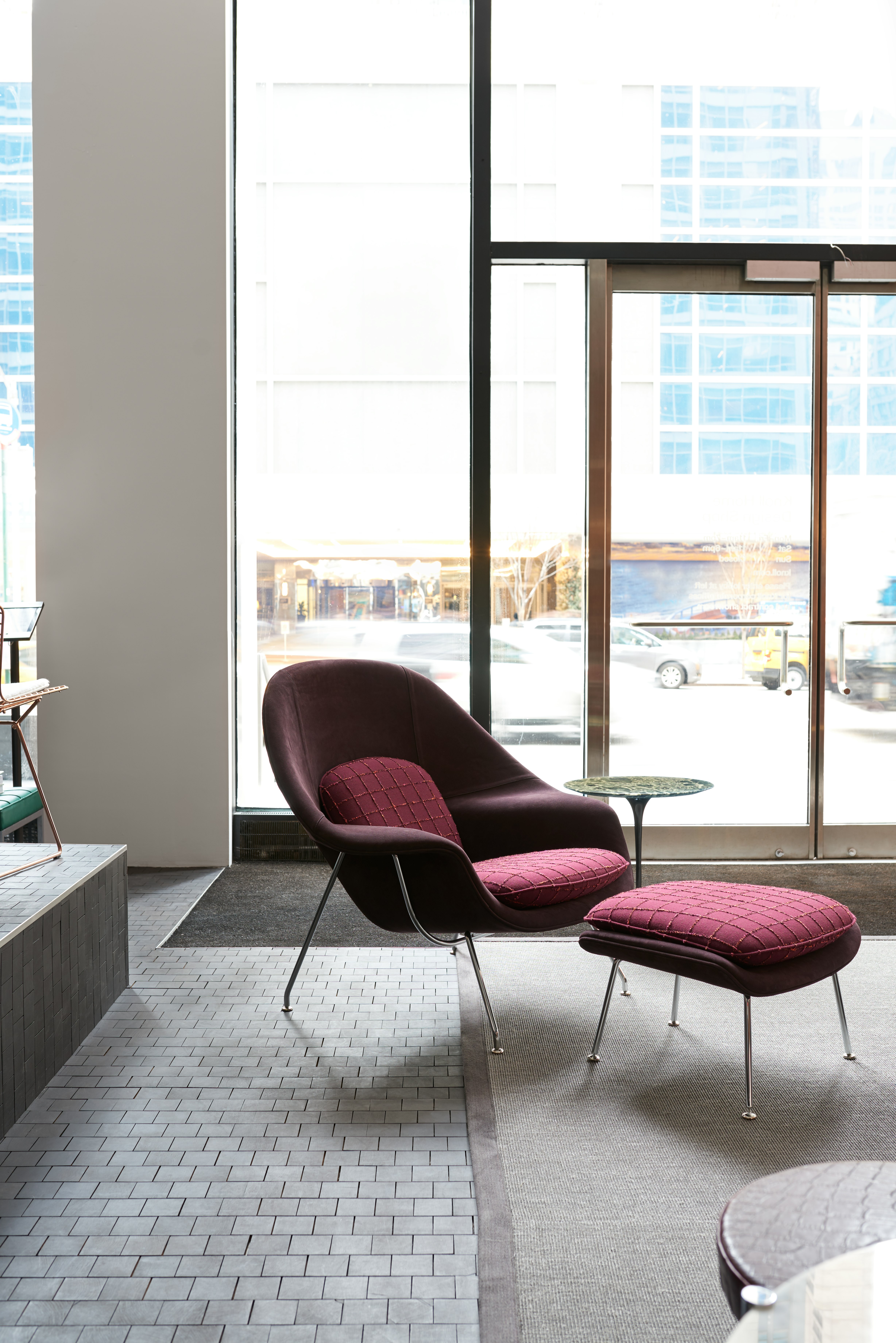 New York Home Design Shop with Saarinen Womb Chair and Ottoman