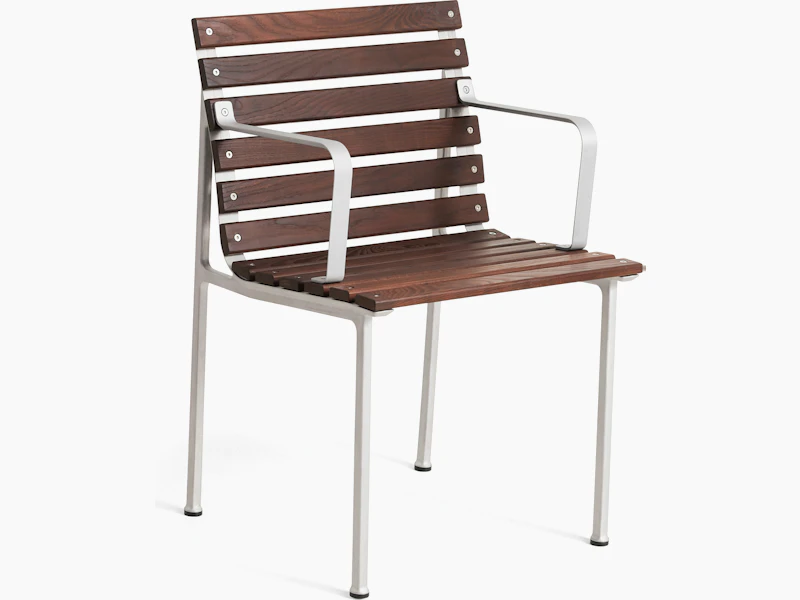 Traverse Armchair - Heat Treated Ash, Lacquered Aluminum Frame