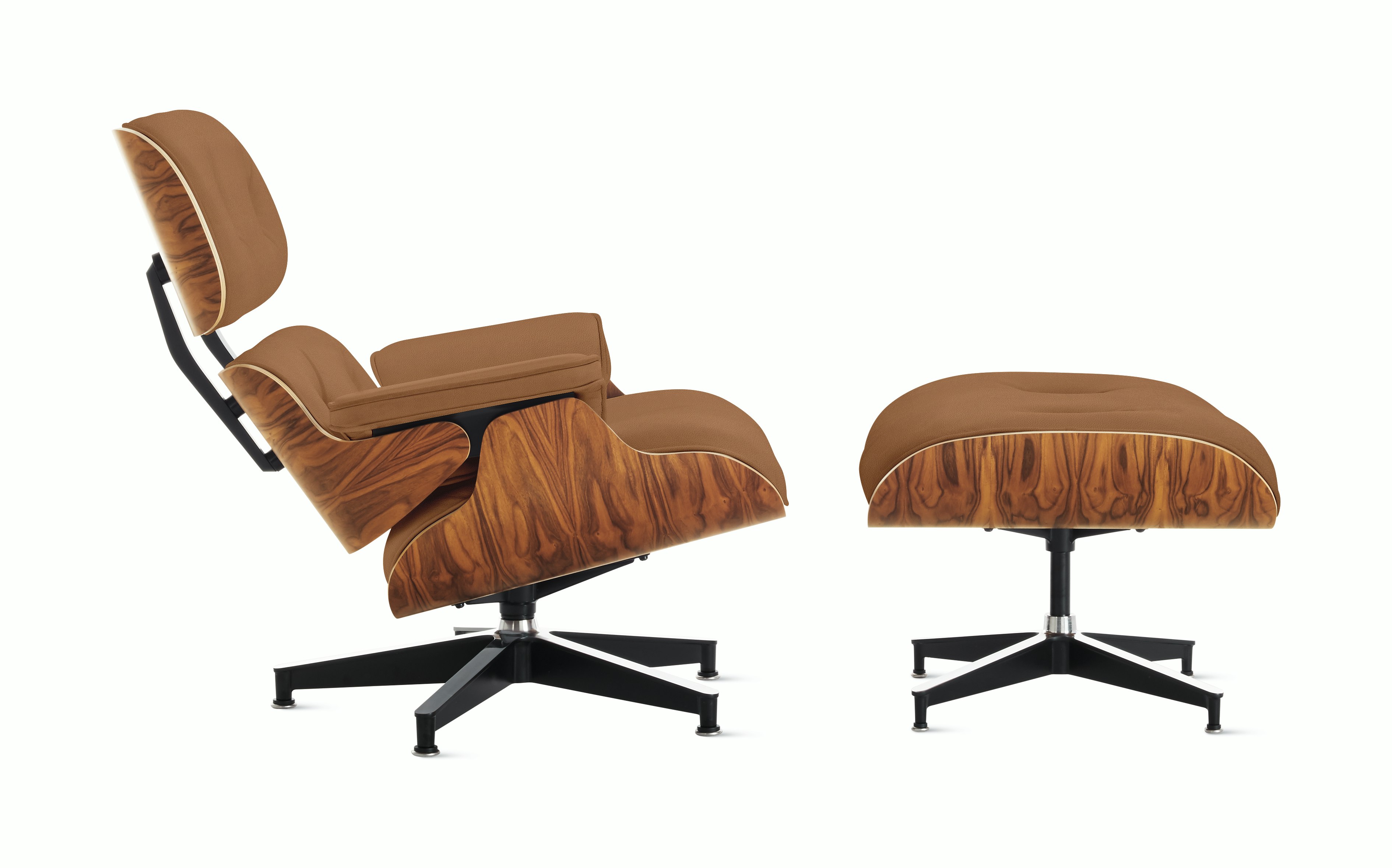 Eames Lounge and Ottoman in Prone and Stow leathers