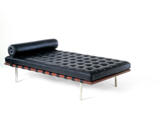 Knoll Mies van der Rohe black leather Barcelona Couch