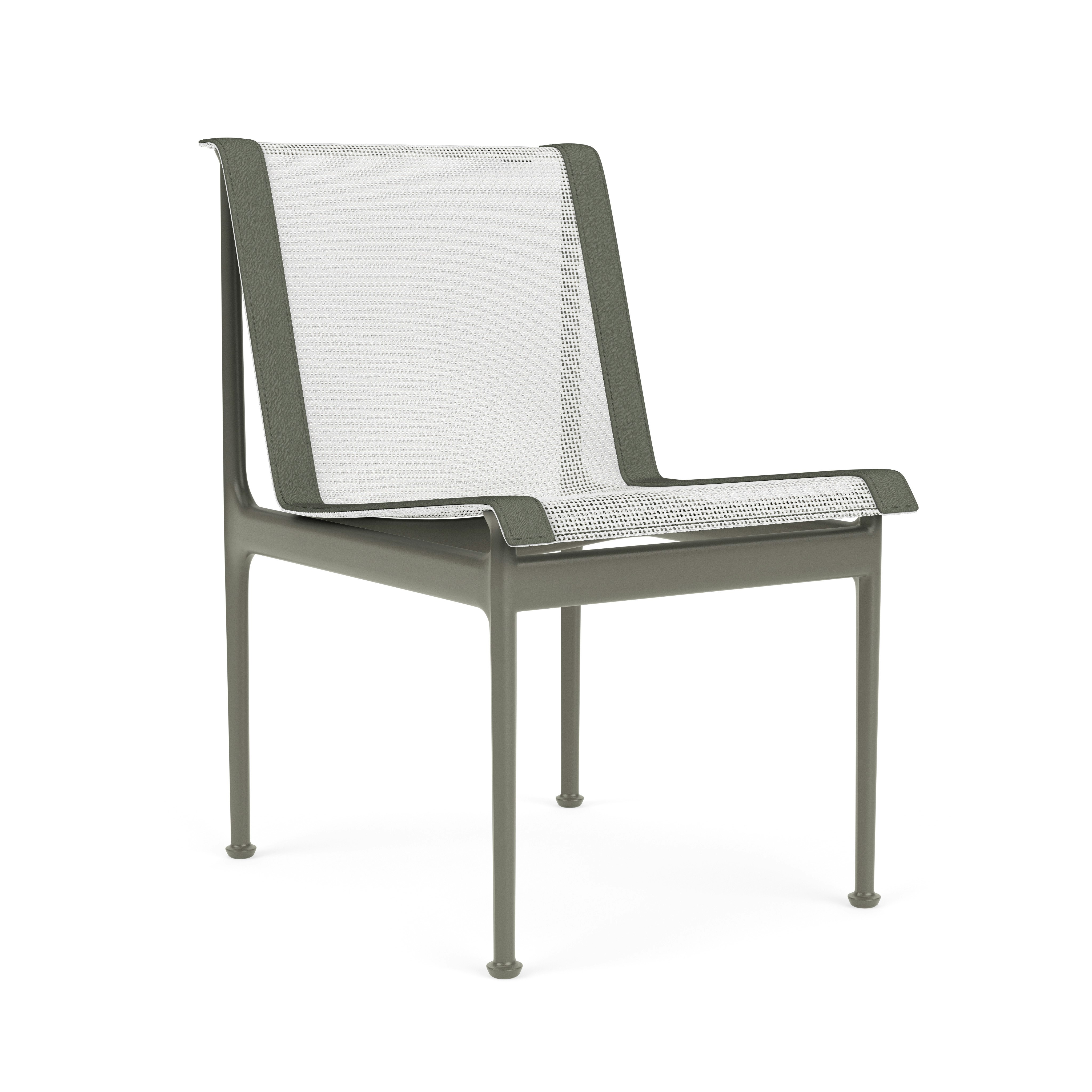1966 Dining Chair - Armless, Light Bronze, Bronze, White