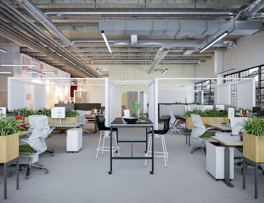 Thriving Workplace Resident Neighborhood with Antenna Power Beam antenna power beam ladder accessories tone height-adjustable tables anchor tray top mobile pedestals generation by knoll work chair task chair rockwell unscripted creative wall muuto base table bertoia molded shell barstool knolltextiles traverse wallcove