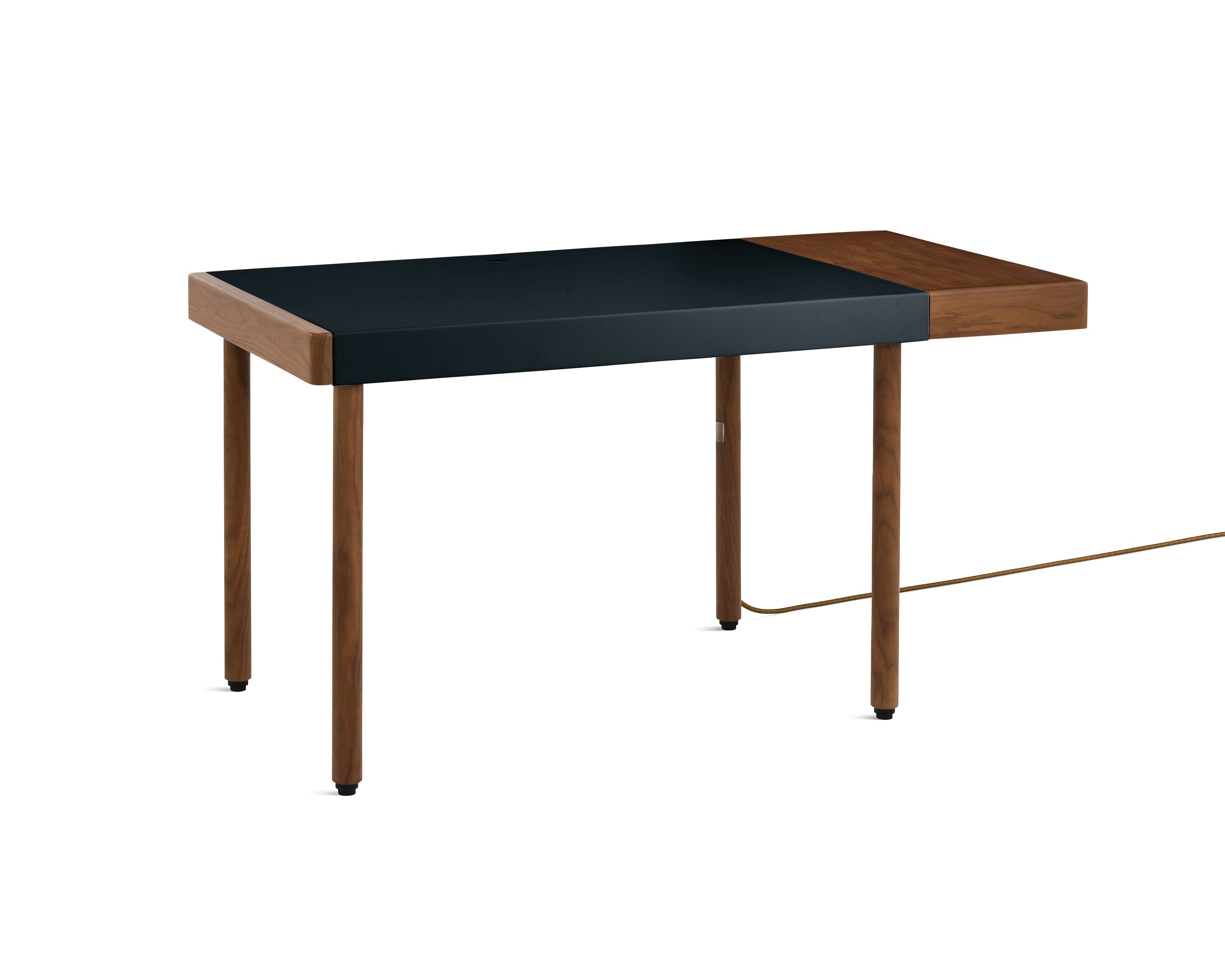 Leatherwrap Sit-to-Stand Desk, 1 Drawer Right