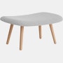 AAL 03 Ottoman - Flamiber; C8 Grey - Matte Lacquered Oak