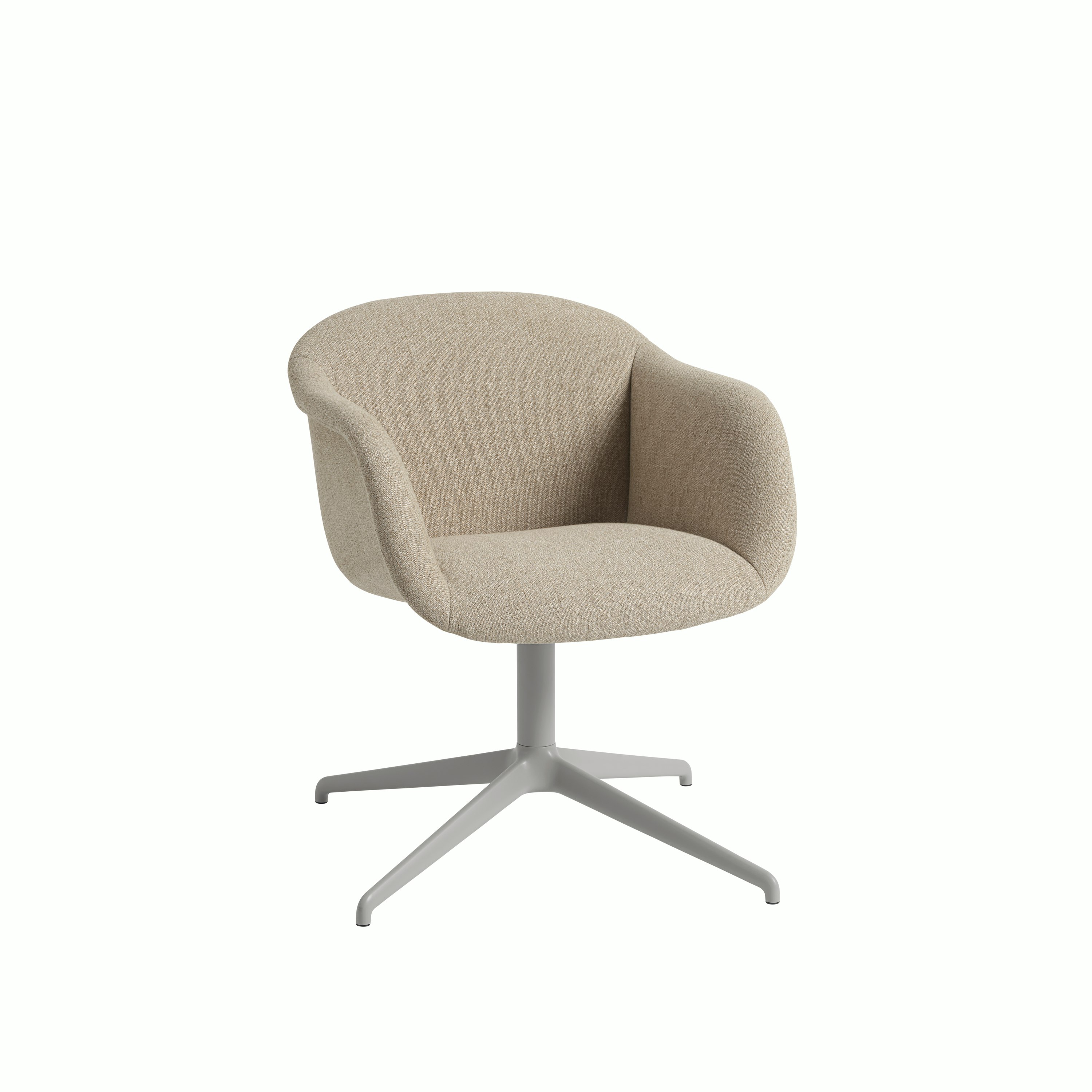 Fiber soft armchair swivel base ecriture 240 grey