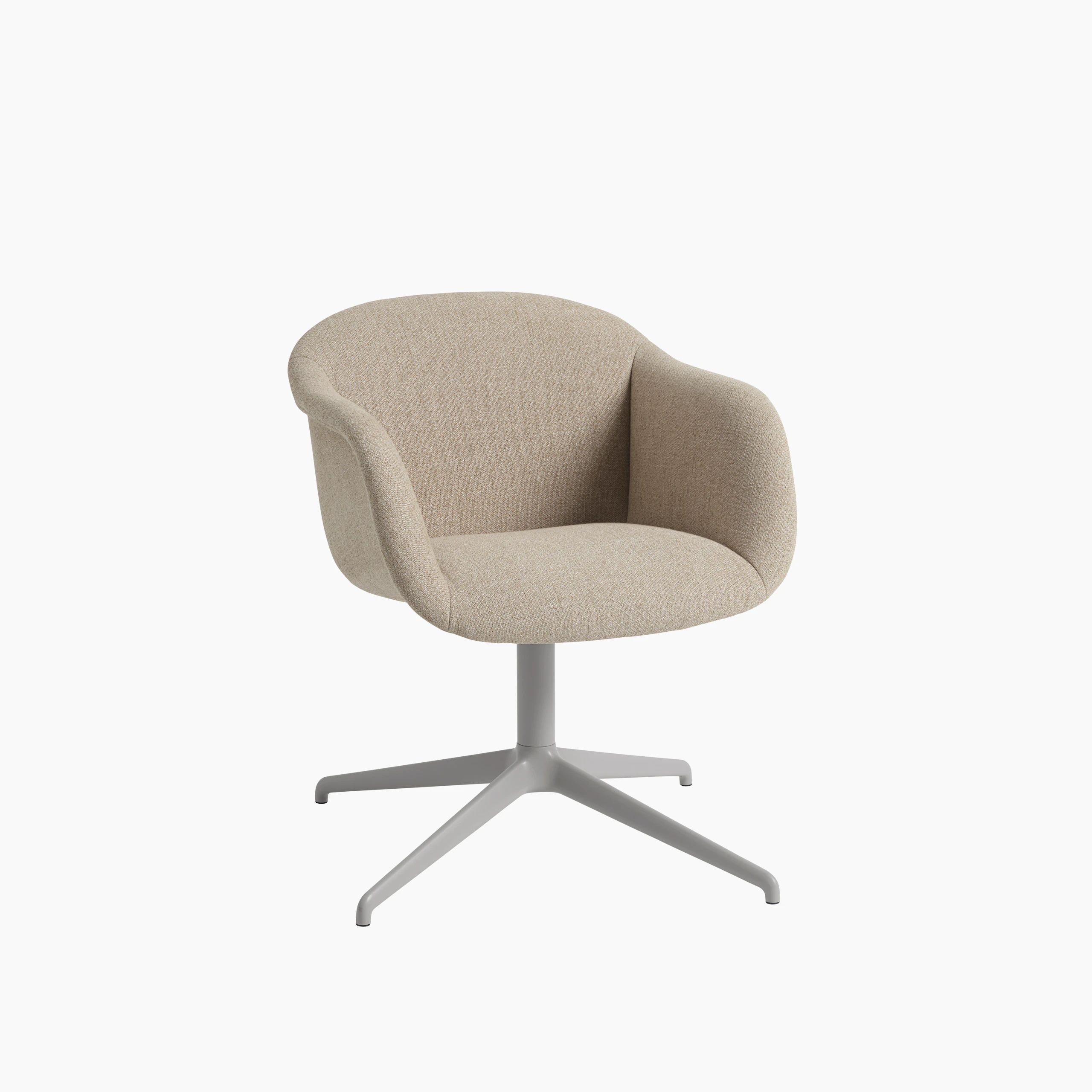 Fiber soft armchair swivel base ecriture 240 grey
