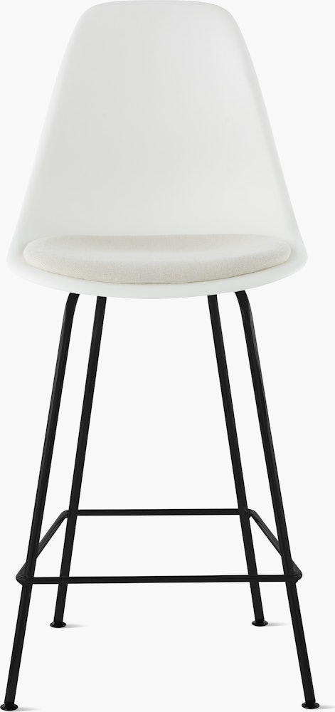 Eames Molded Plastic Counter Stool with Seat Pad