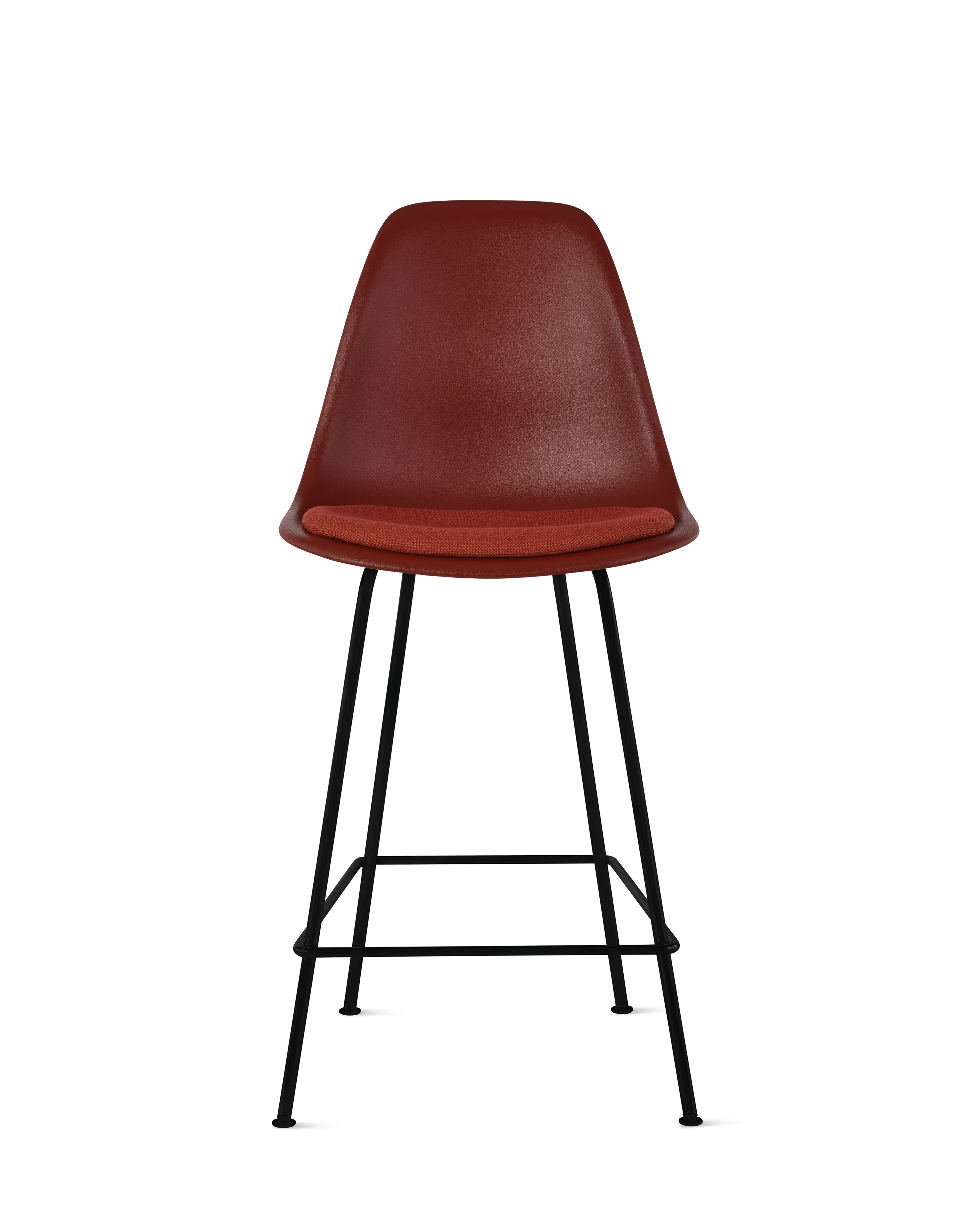 Eames Molded Plastic Stool with Seat Pad